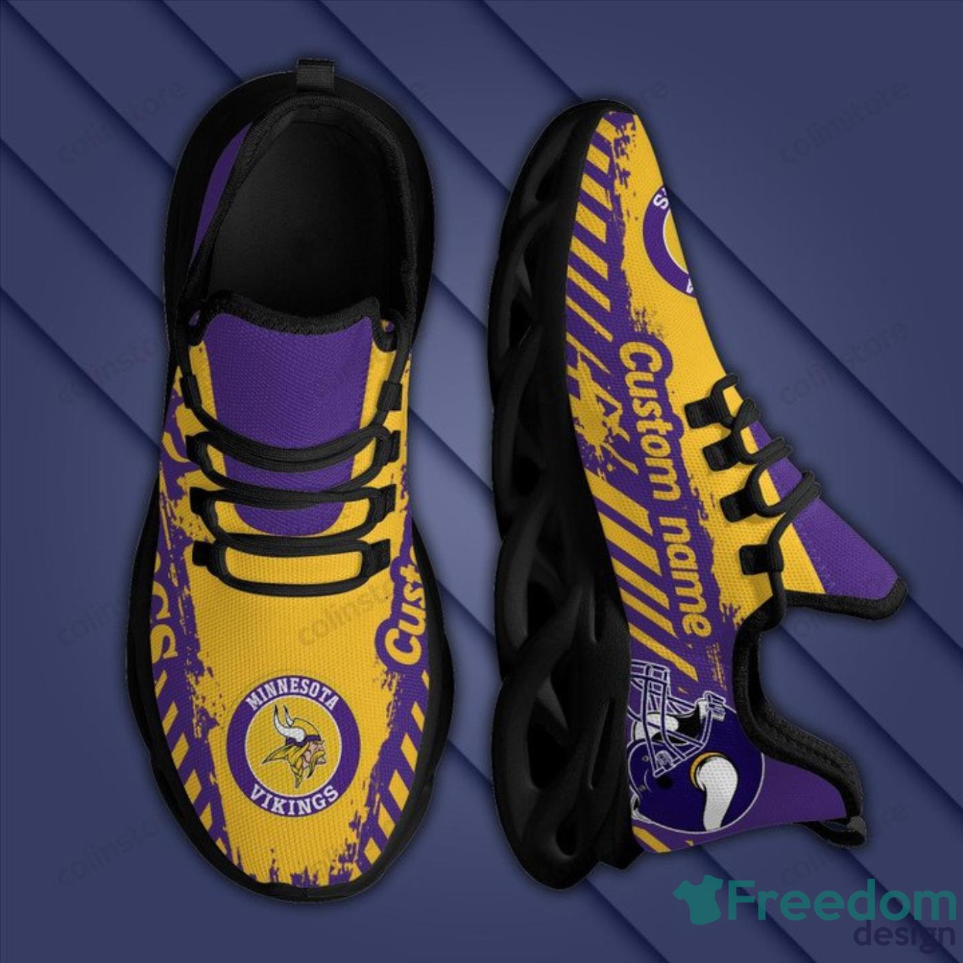 Custom Number And Name NFL Minnesota Vikings Logo Hello Kitty