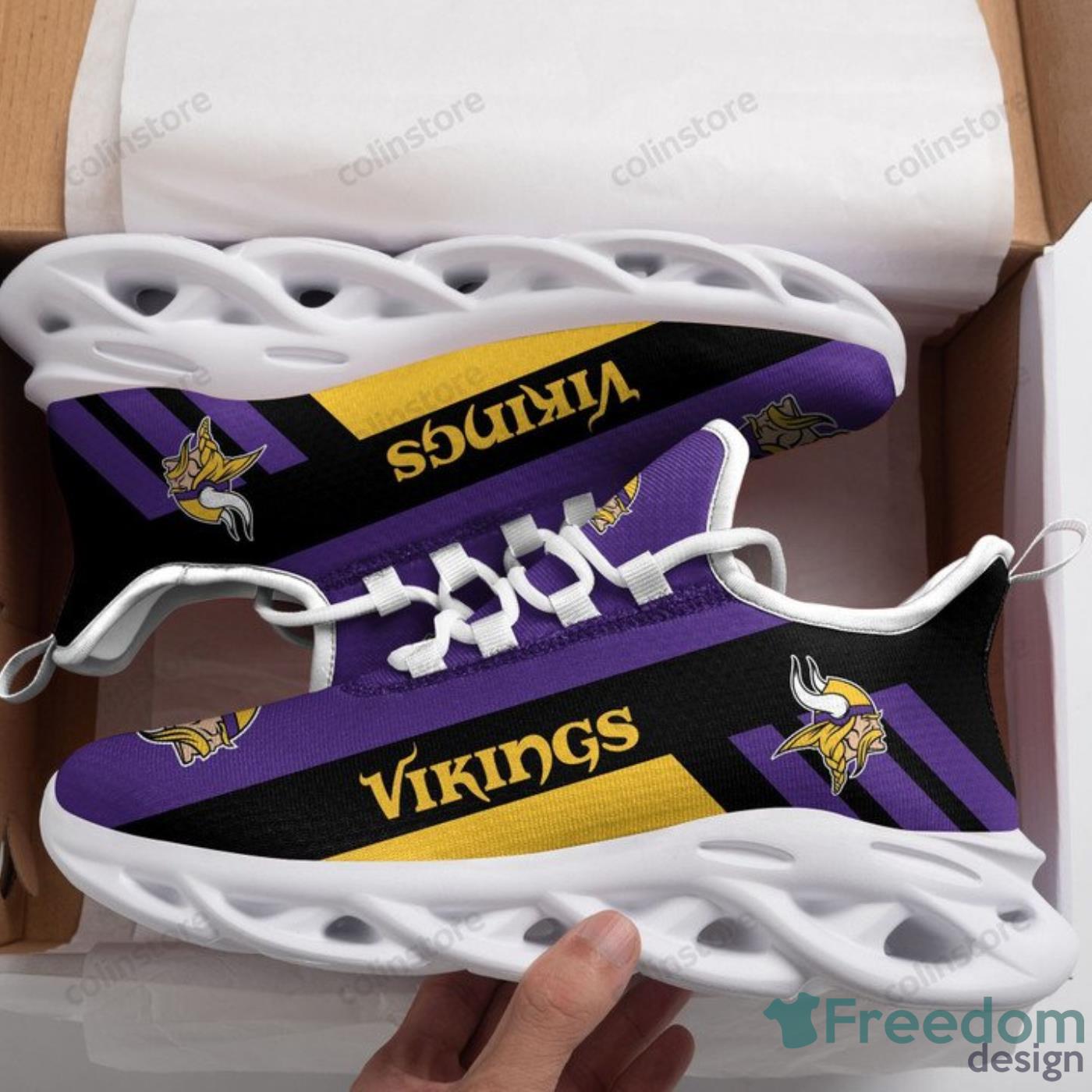 NFL Minnesota Vikings Sport Sneakers Custom Name Max Soul Shoes Gift Fans -  Freedomdesign