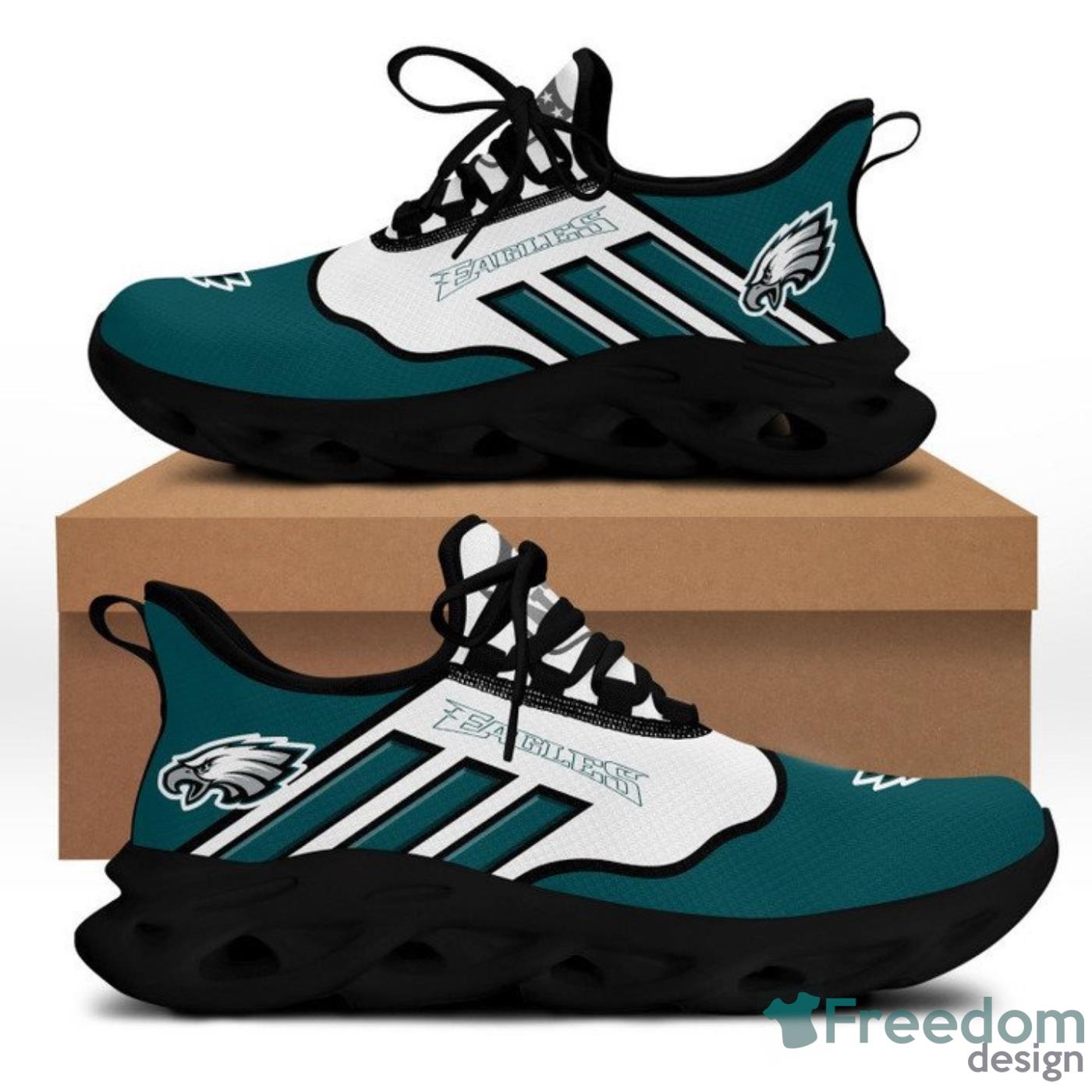 Philadelphia Eagles NFL Green Max Soul Sneakers Running Shoes