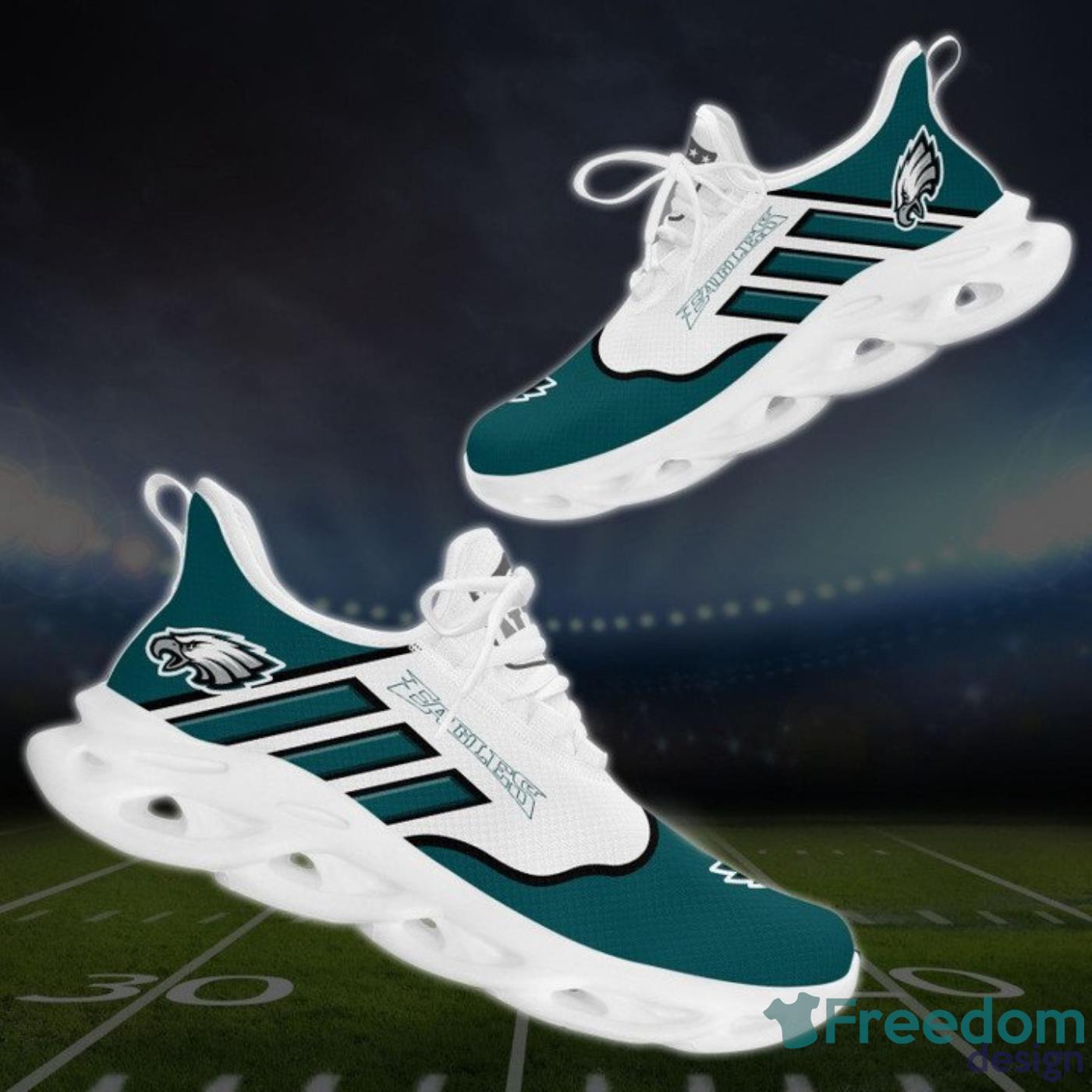 NFL Philadelphia Eagles Green White Max Soul Shoes Gift For Fans