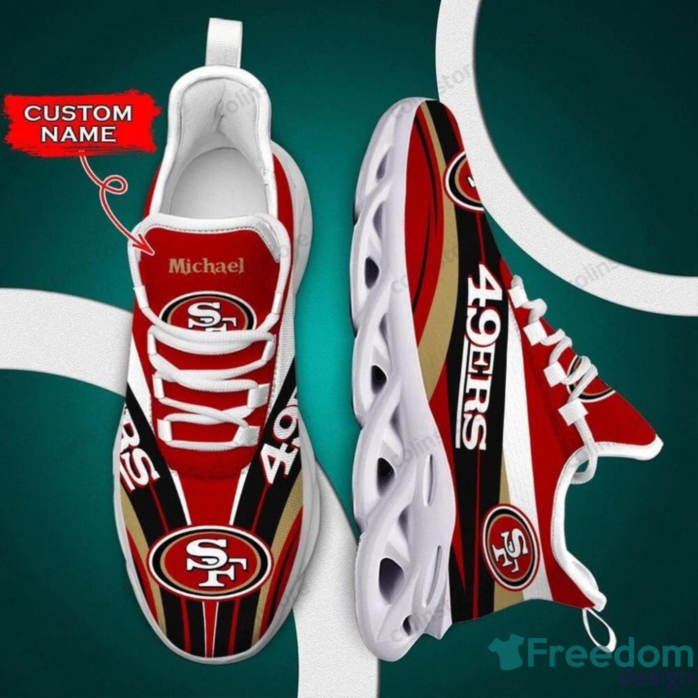 San Francisco 49ers NFL Clunky Max Soul Shoes Custom Name Unique Gift For  Fans - Freedomdesign