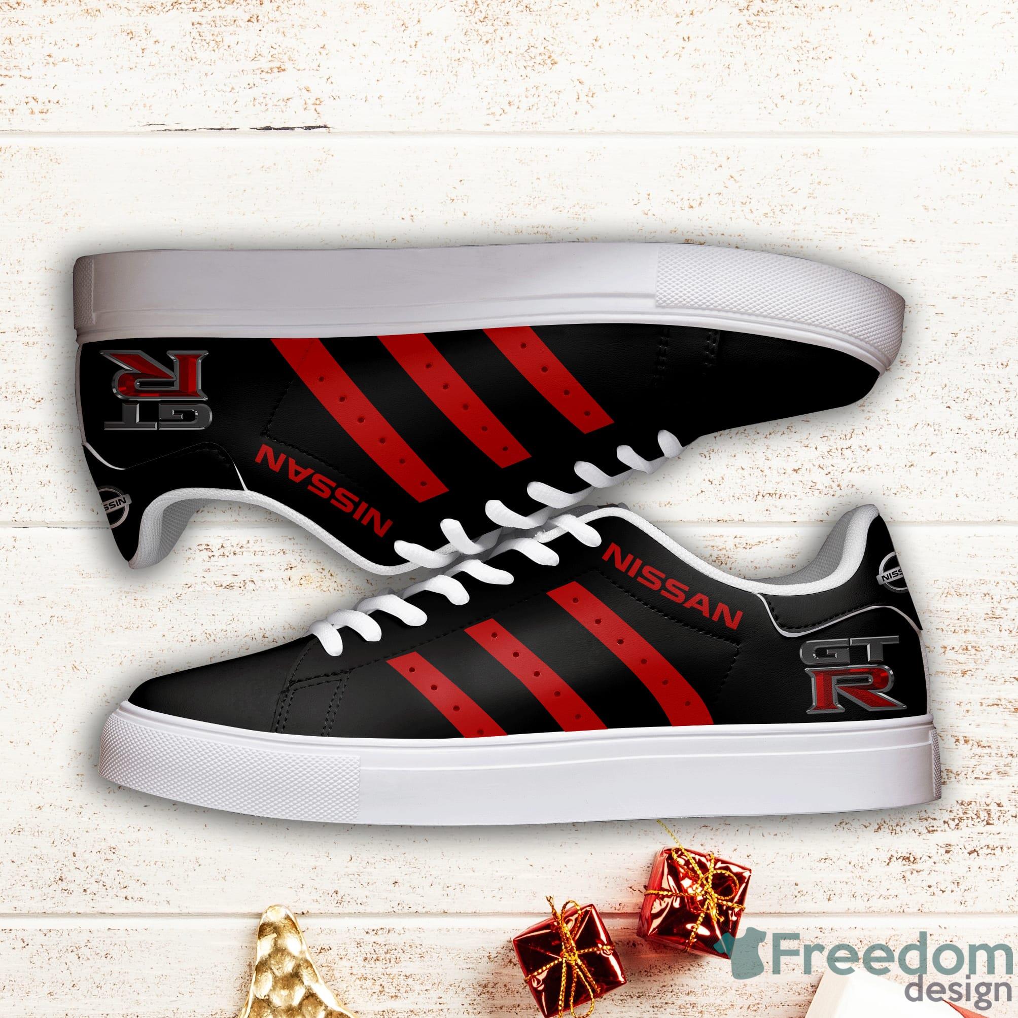 Nissan Gtr Stan Smith Black Low Top Skate Shoes - Freedomdesign