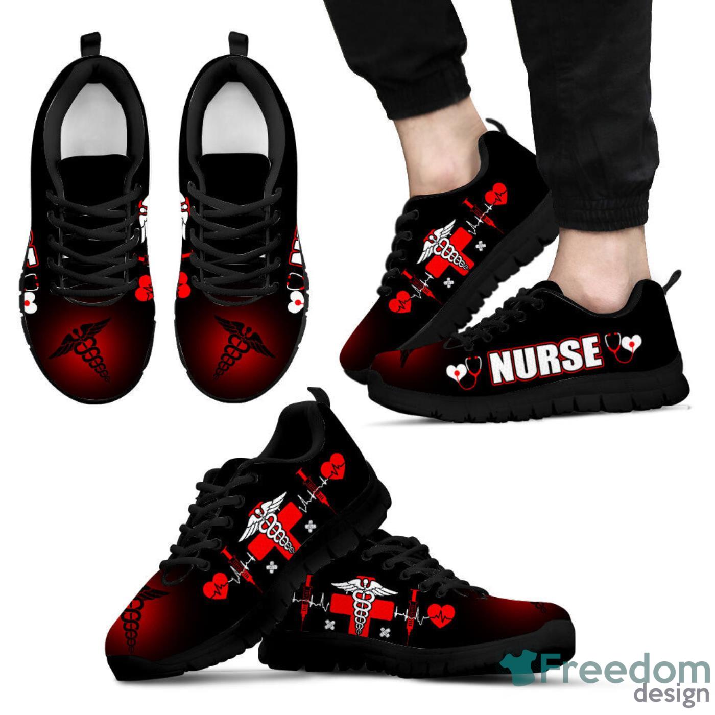 Nurse Symbol Heartbeat Sneaker Shoes Product Photo 2