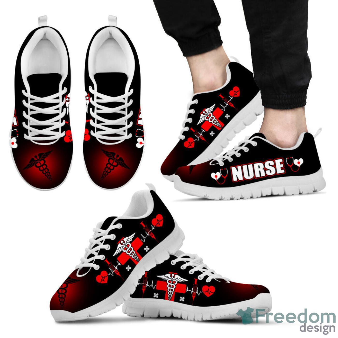Nurse Symbol Heartbeat Sneaker Shoes Product Photo 1