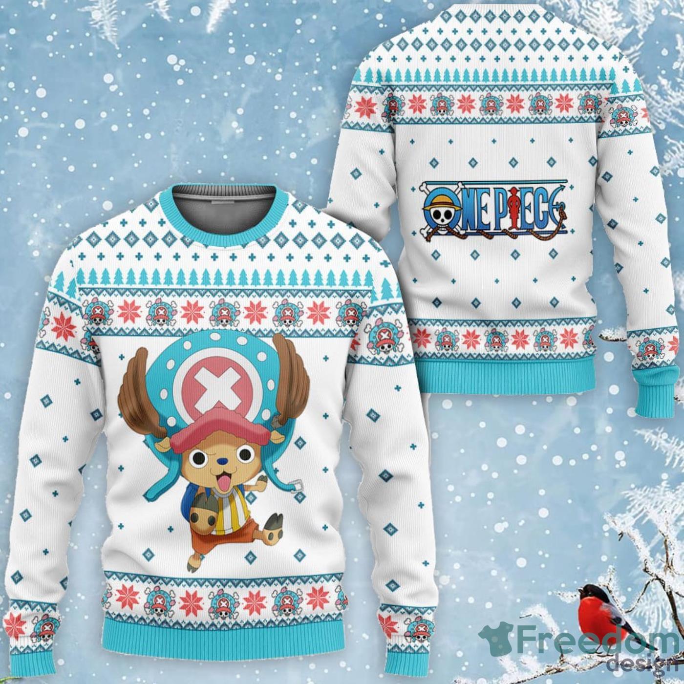 Merry Christmas From Luffy And Chopper In Santa Shoes One Piece shirt -  Kingteeshop