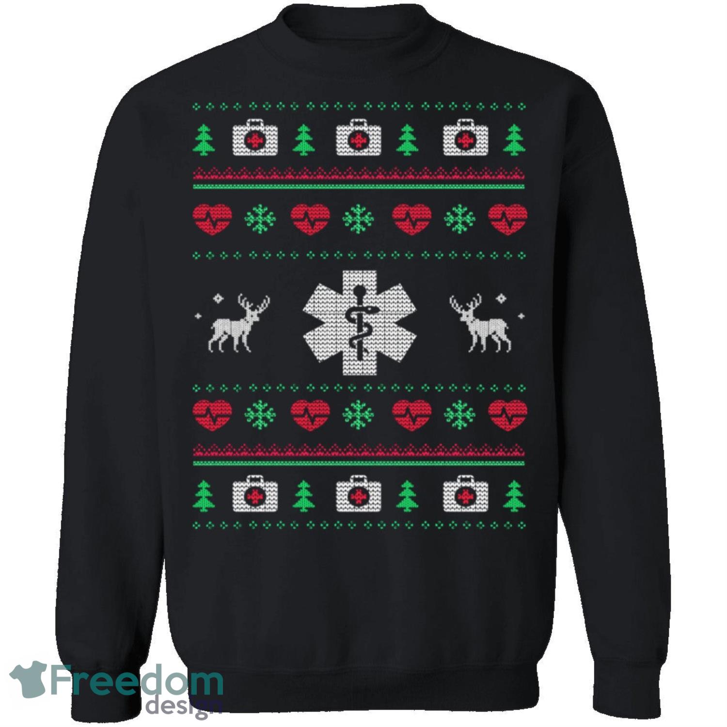 Paramedic Knitting Pattern Ugly Christmas Sweatshirt - paramedic-knitting-pattern-ugly-christmas-sweatshirt-2