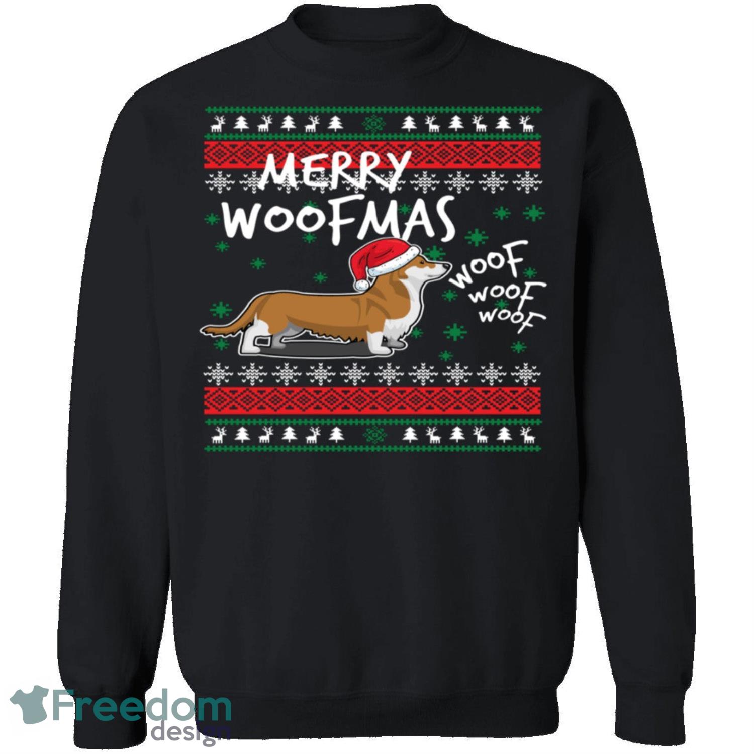 Pembroke Welsh Corgi Knitting Pattern Ugly Christmas Sweatshirt - pembroke-welsh-corgi-knitting-pattern-ugly-christmas-sweatshirt-1