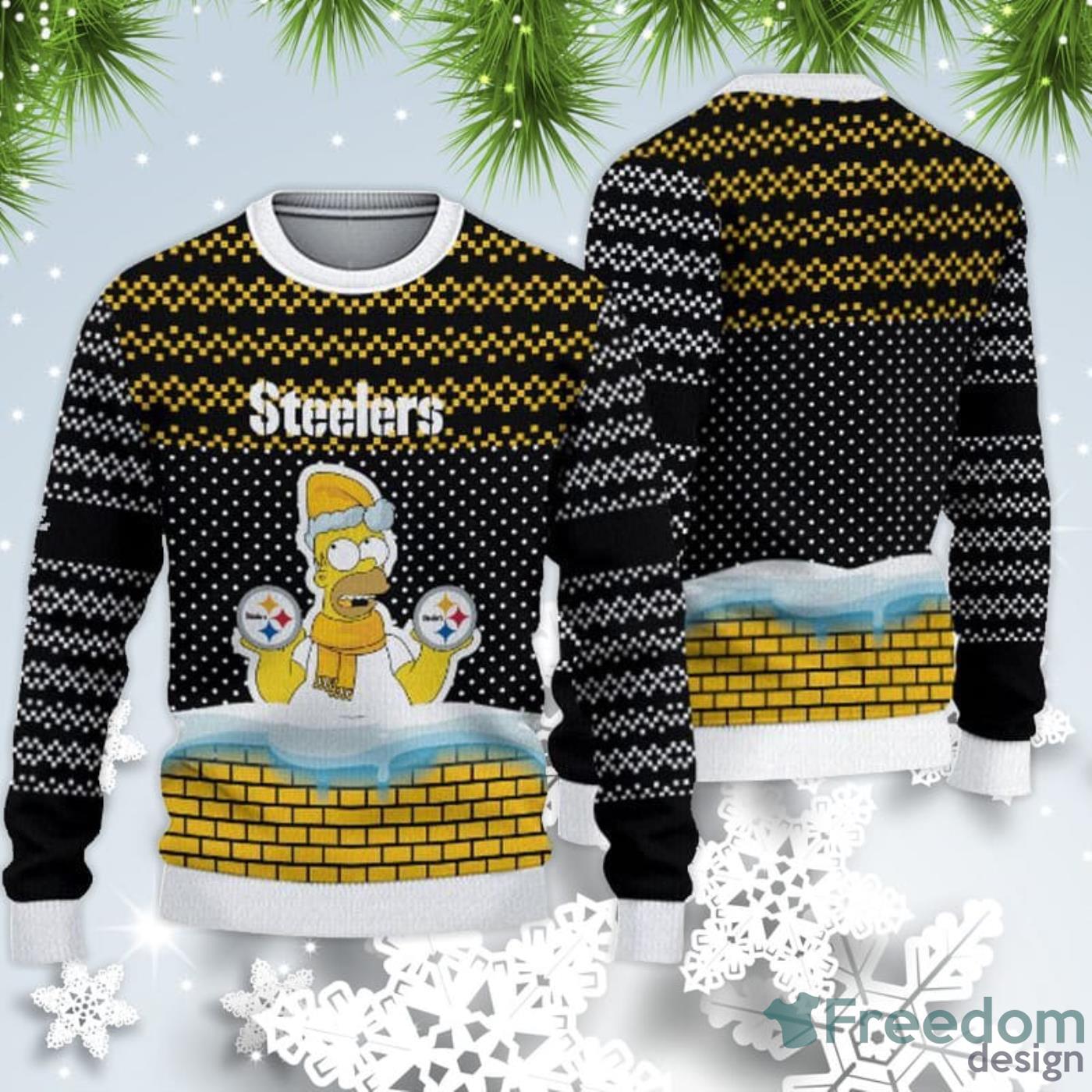 Blackfriday Personalized Grinch Pittsburgh Steelers Woolen Sweater