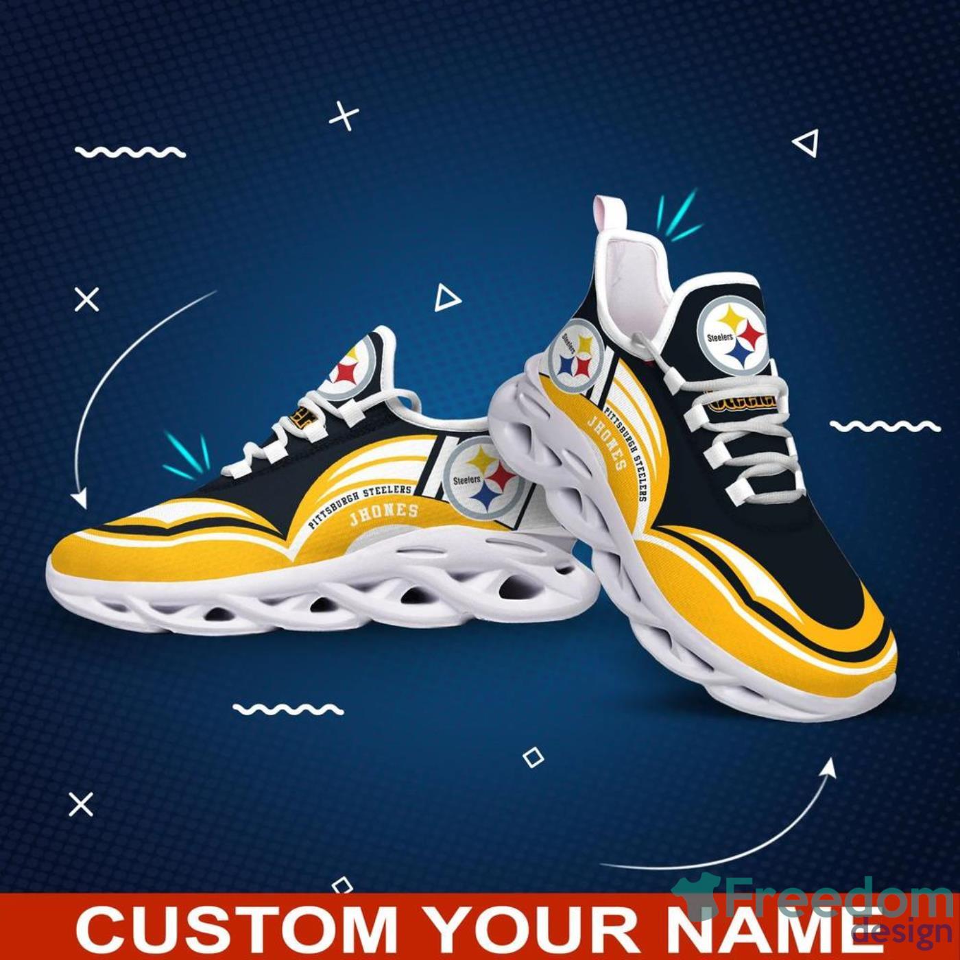 Pittsburgh Steelers NFL Max Soul Sneakers Sport Shoes - Freedomdesign