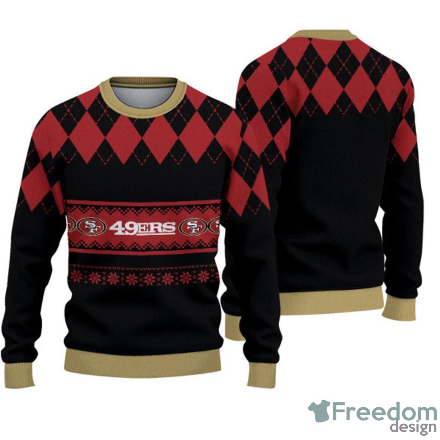 San Francisco 49ers Fans Pattern Trendy Ugly Christmas Sweater -  Freedomdesign