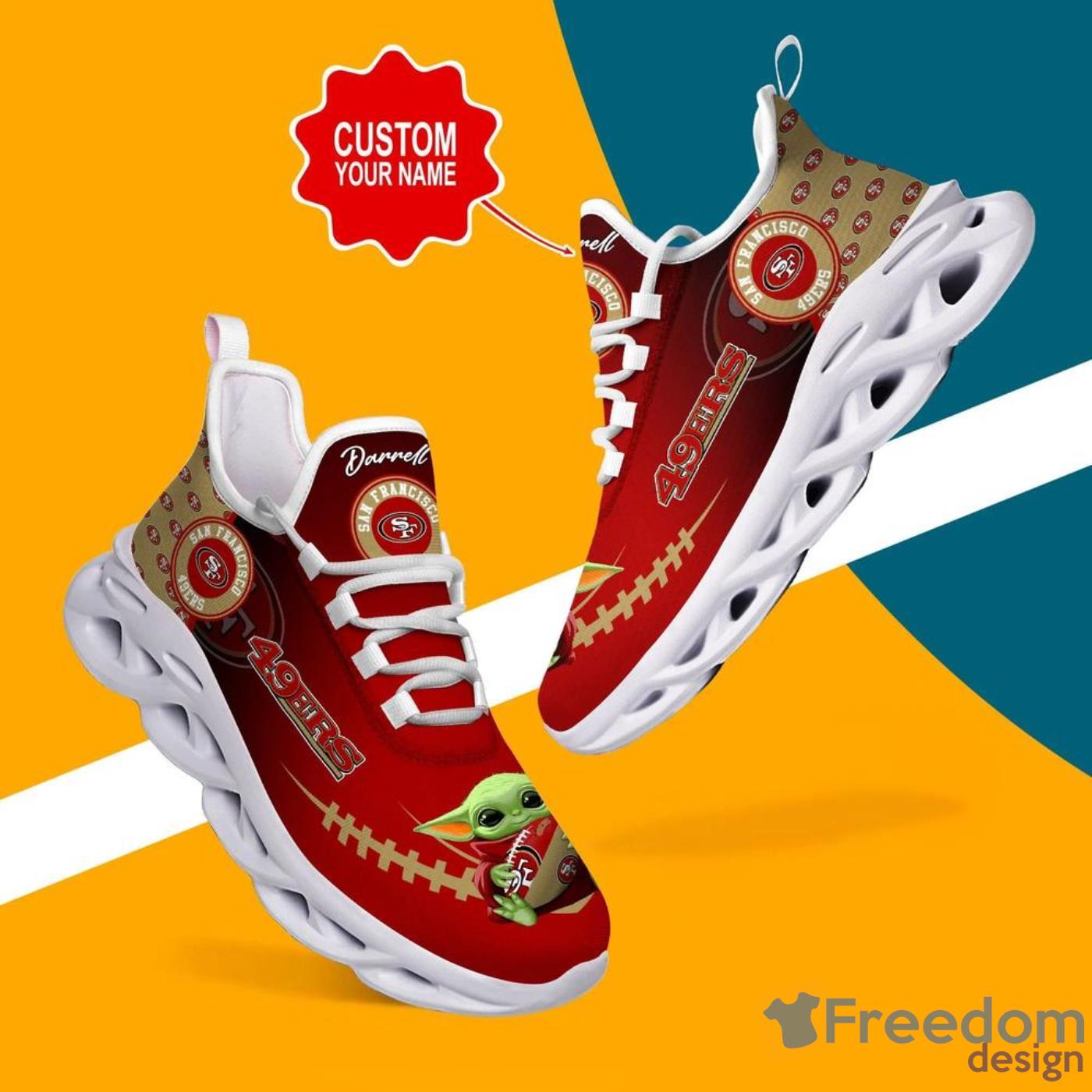 San Francisco 49Ers NFL Max Soul Shoes Custom Name Yoda Lover Gift