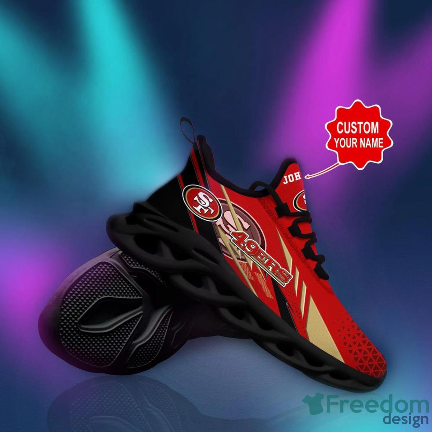 San Francisco 49Ers NFL Max Soul Shoes Custom Name Sneakers For Men And  Women - Freedomdesign