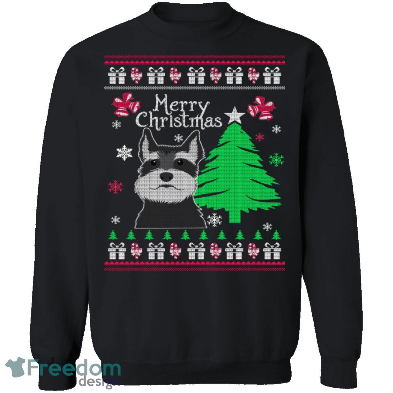 schnauzer christmas sweatshirt