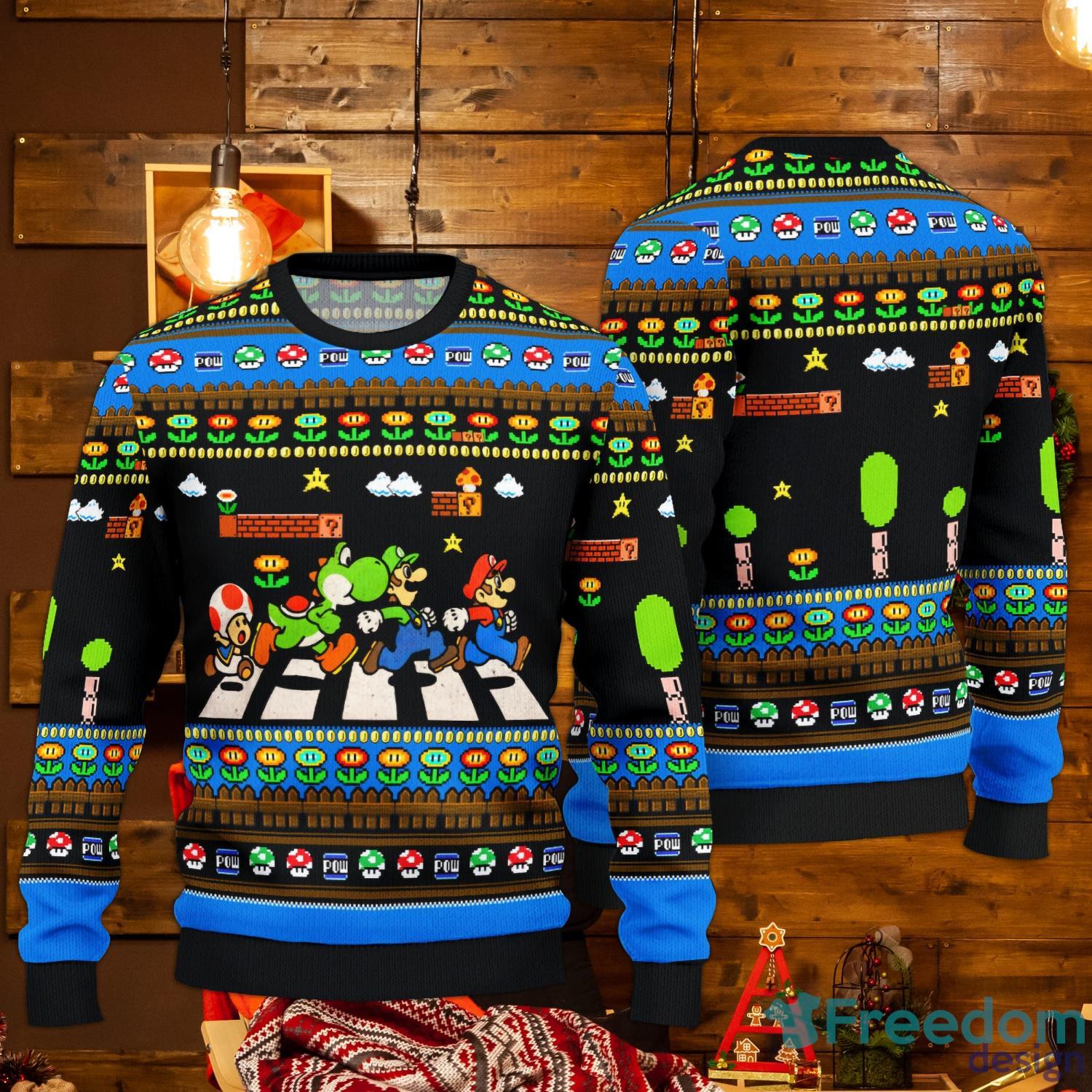 Super Mario Christmas Gift Ugly 