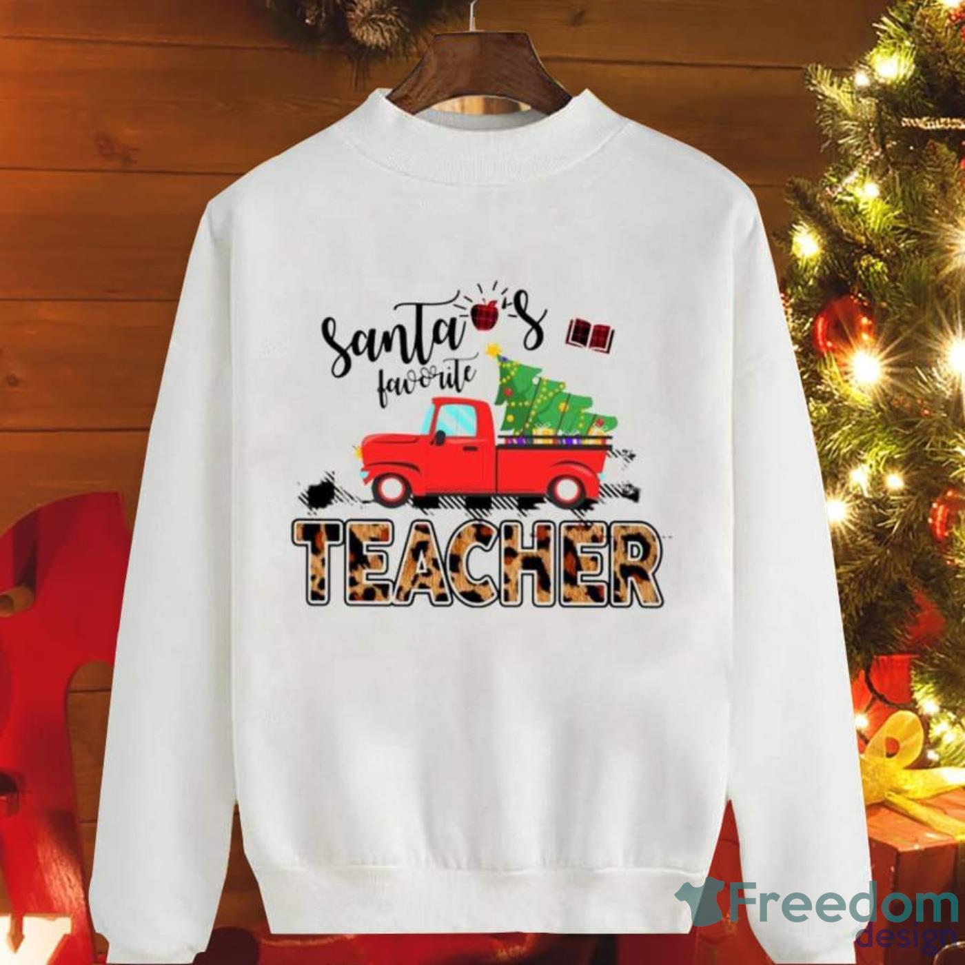 Teacher Santa's Favorite Red Truck Xmas 