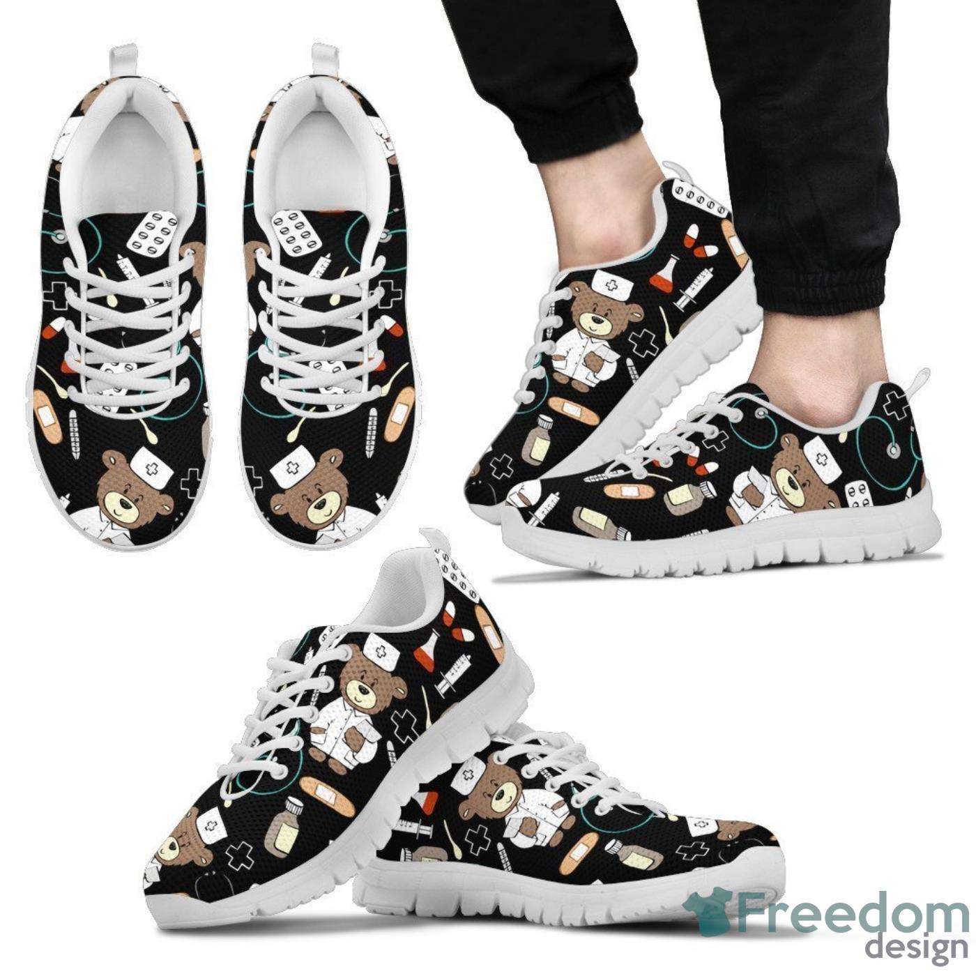 Teddy Bear Nurse Sneakers For Men And Women Product Photo 1