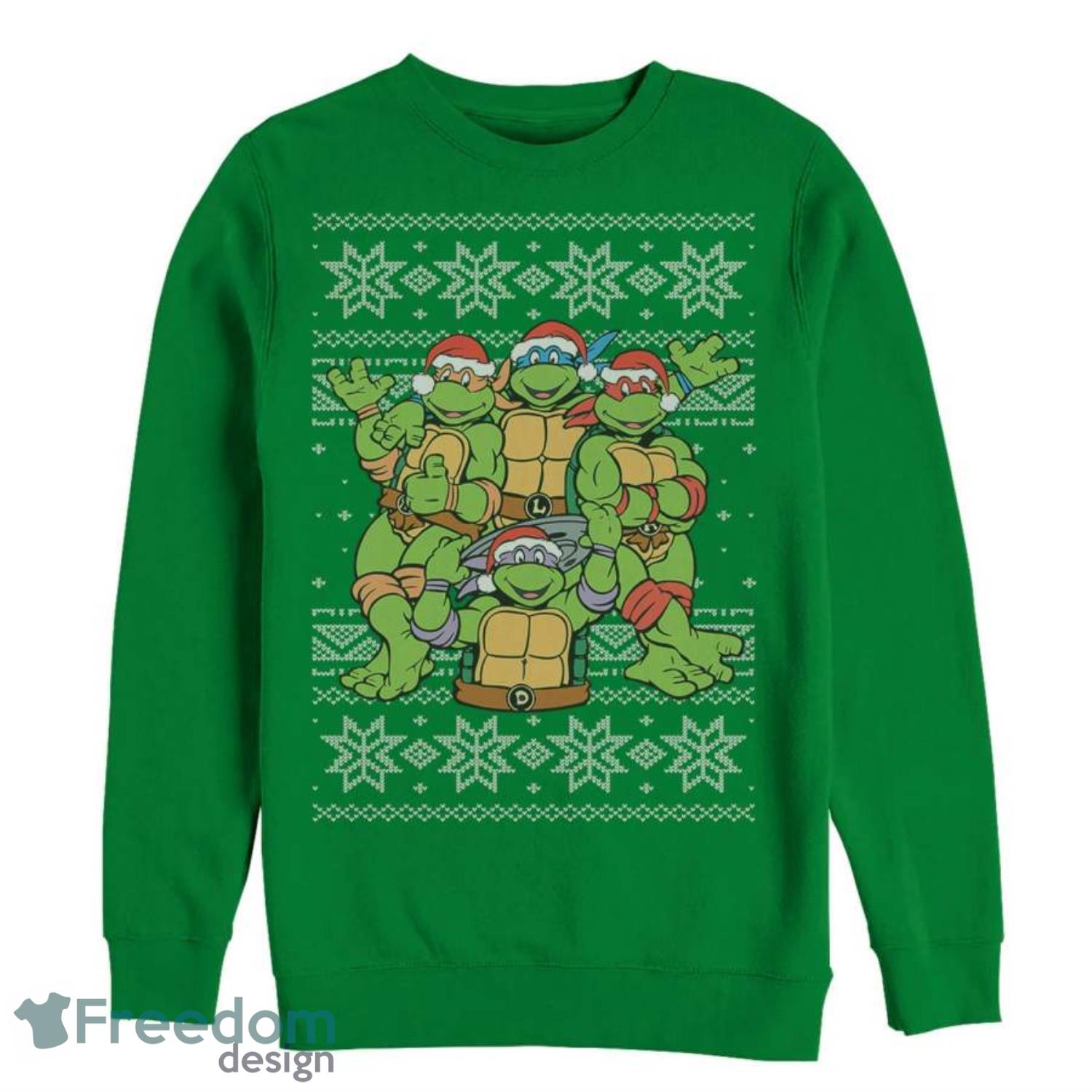 Teenage Mutant Ninja Turtles Men’s Knitting Pattern Ugly Christmas Sweatshirt  Sweatshirt - teenage-mutant-ninja-turtles-mens-knitting-pattern-ugly-christmas-sweatshirt--sweatshirt-1