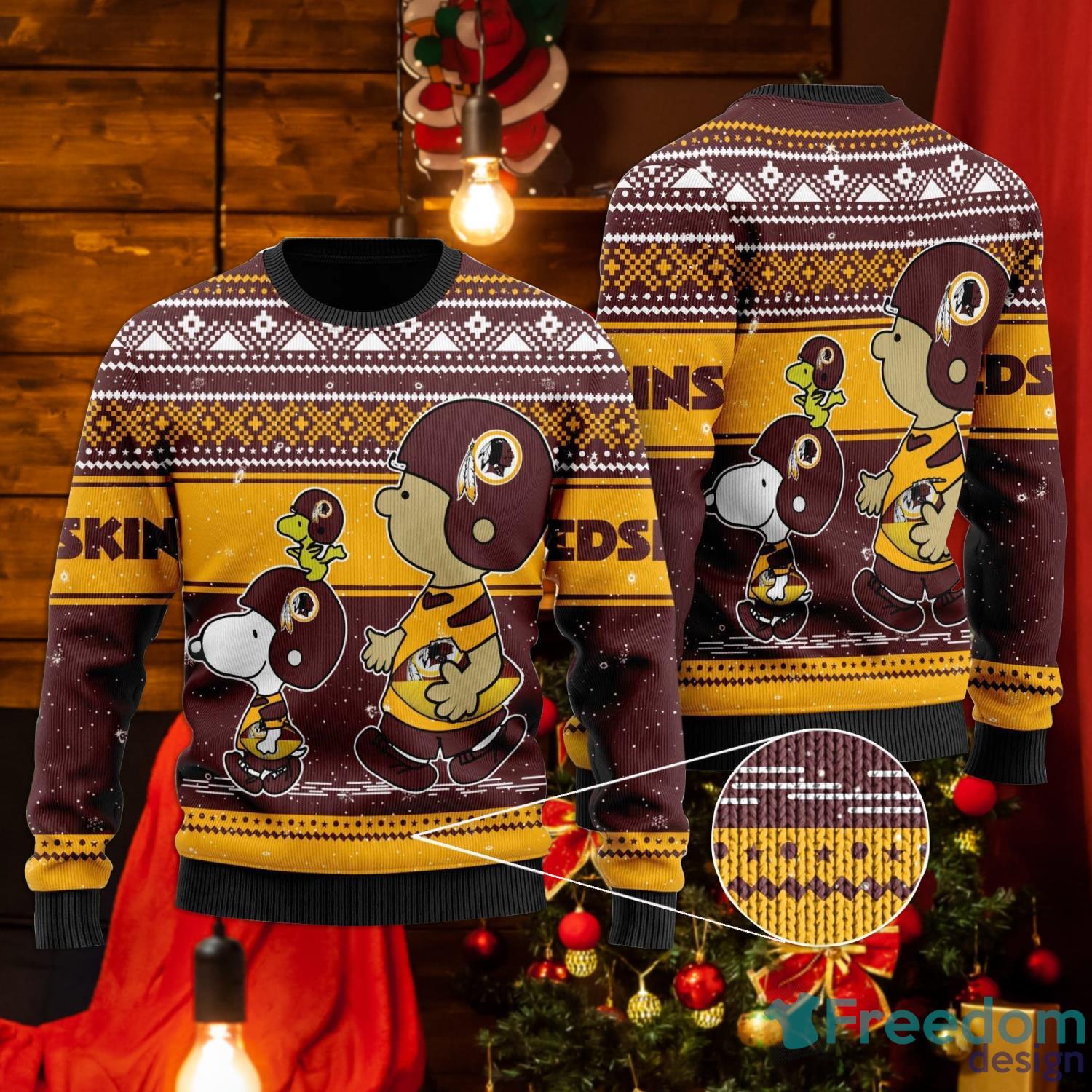 Washington Redskins Snoopy Dog Christmas AOP Sweater