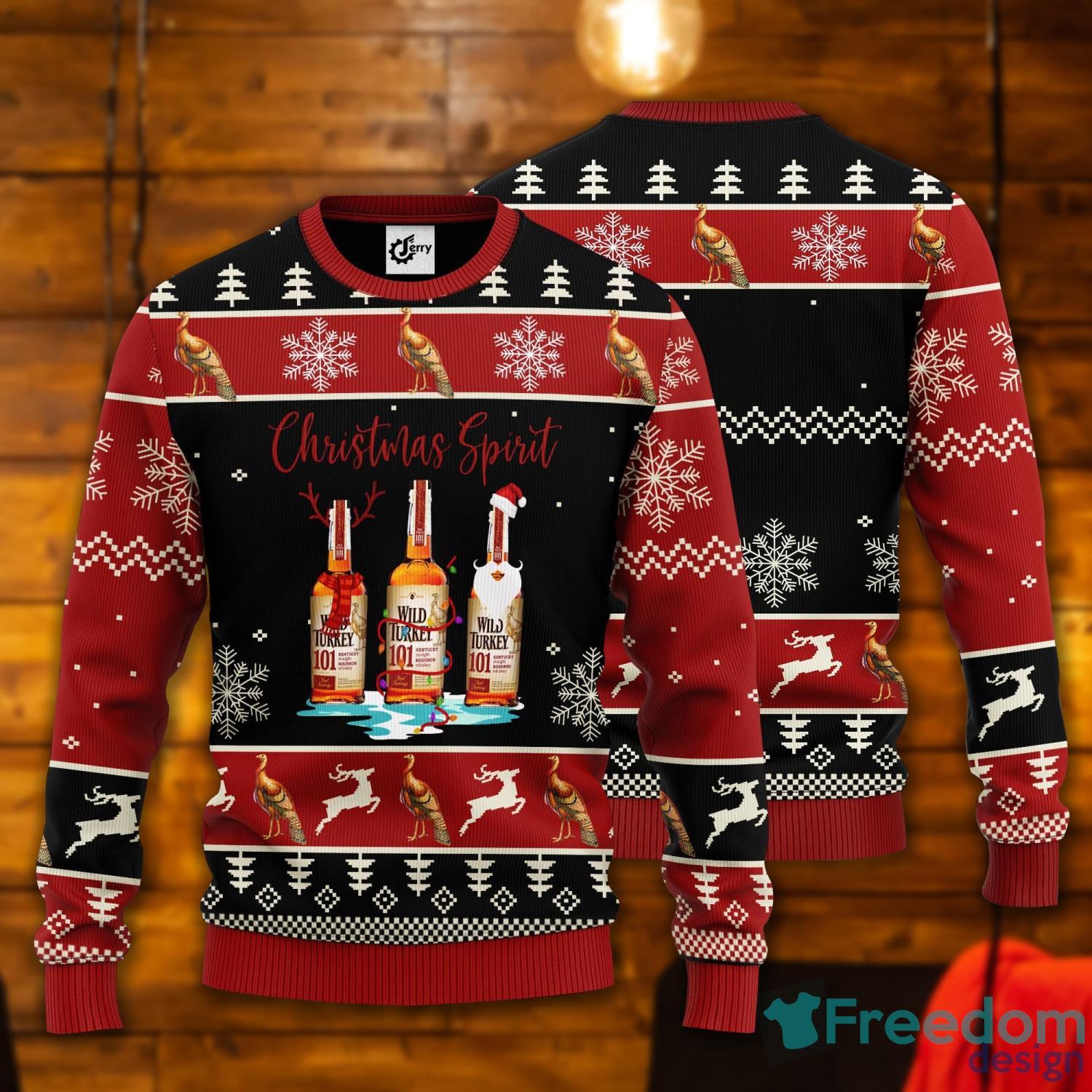 wild turkey christmas sweater