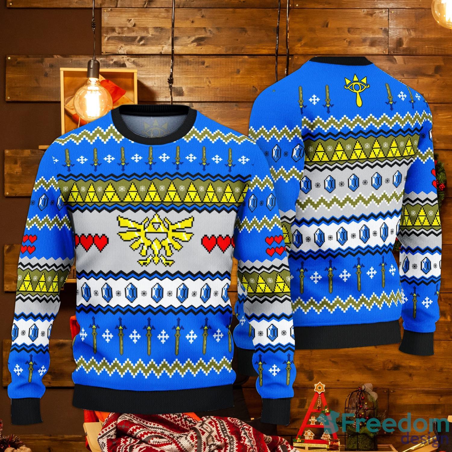 Zelda Christmas Gift Ugly Christmas Sweater Product Photo 1
