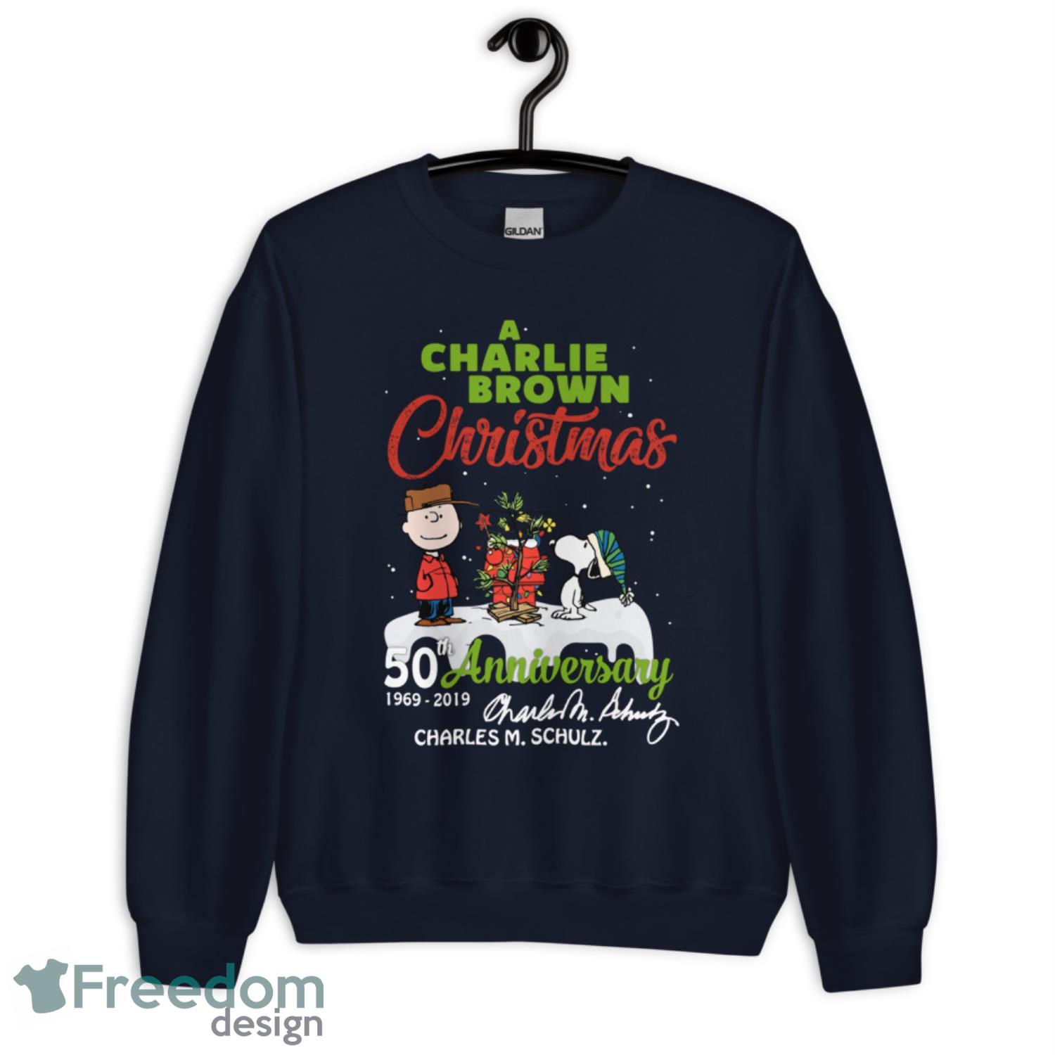 A Charlie Brown Christmas 50th Anniversary 1969 2019 Signature Shirt LV - G185 Crewneck Sweatshirt-1