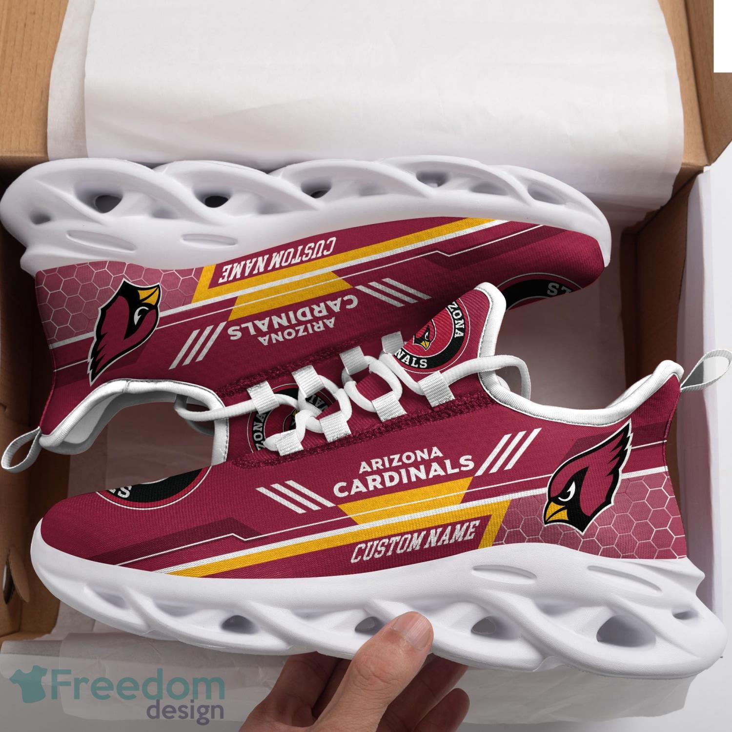 Arizona Cardinals Custom Name Max Soul Sneaker Shoes For NFL Football Fan Product Photo 1