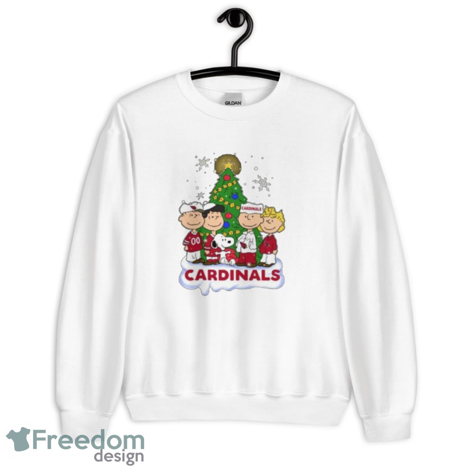 Arizona Cardinals Merry Xmas, Snoopy The Peanuts Christmas  The Best Gift For You Sweatshirt - G185 Unisex Heavy Blend Crewneck Sweatshirt-2