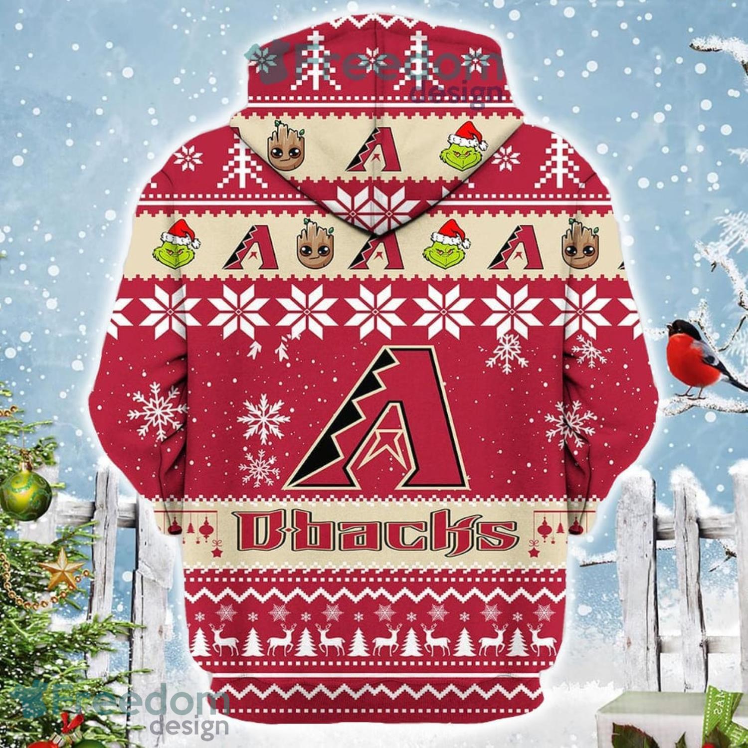 Arizona Diamondbacks Football Team Logo Custom Christmas Gift All Over  Print Ugly Christmas Sweater - Freedomdesign