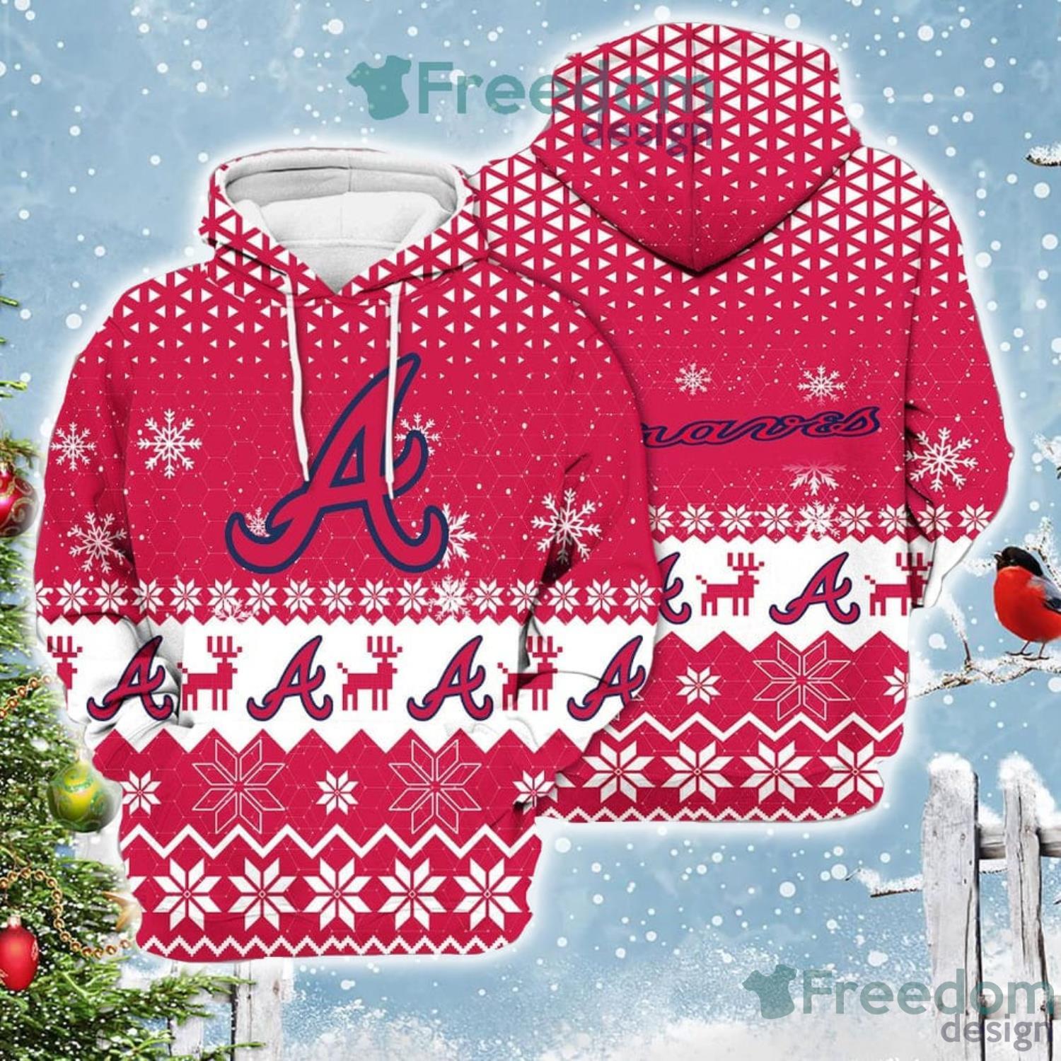 Atlanta Braves Ornament Fans Gift 3D Hoodie Zip Hoodie Printed For