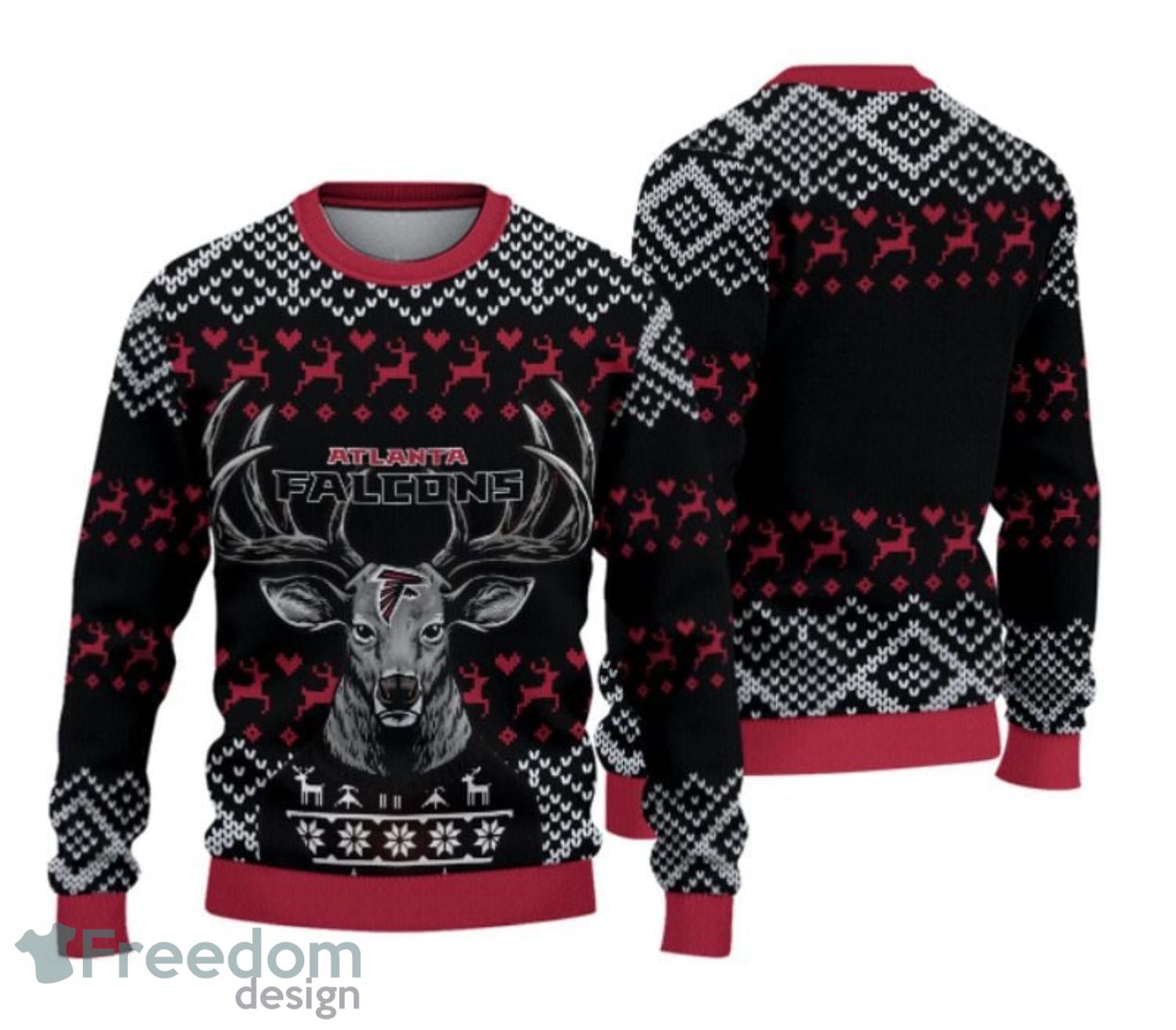 Atlanta Falcons Fans Reindeers Pattern Ugly Christmas Sweater Gift -  Freedomdesign