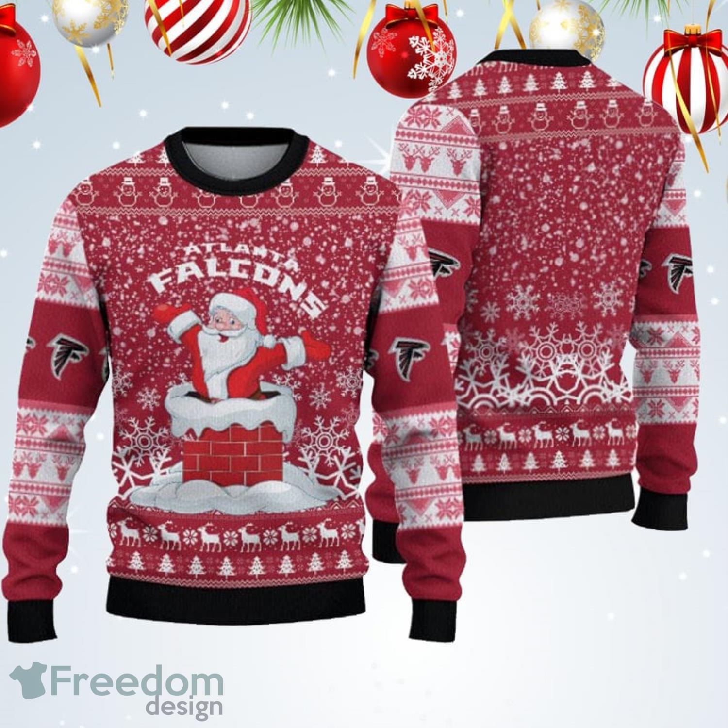 Atlanta Falcons Skull Pattern Knitted Sweater For Christmas - Freedomdesign