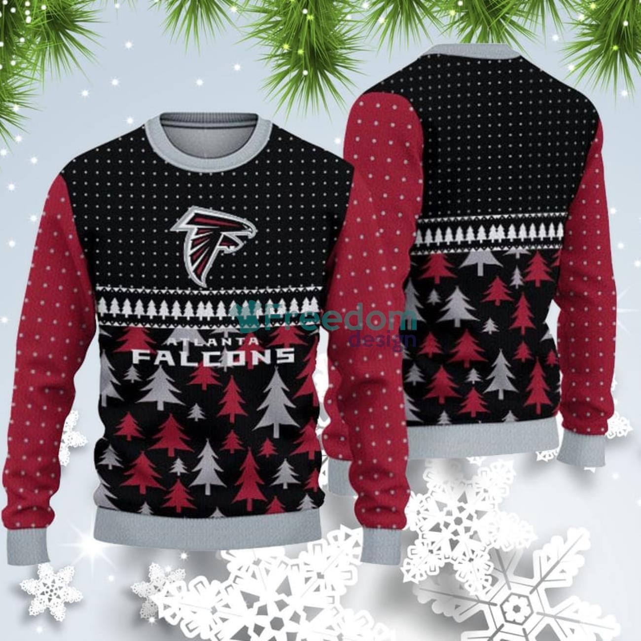 Atlanta Falcons Tree Ball Christmas Ugly Sweater