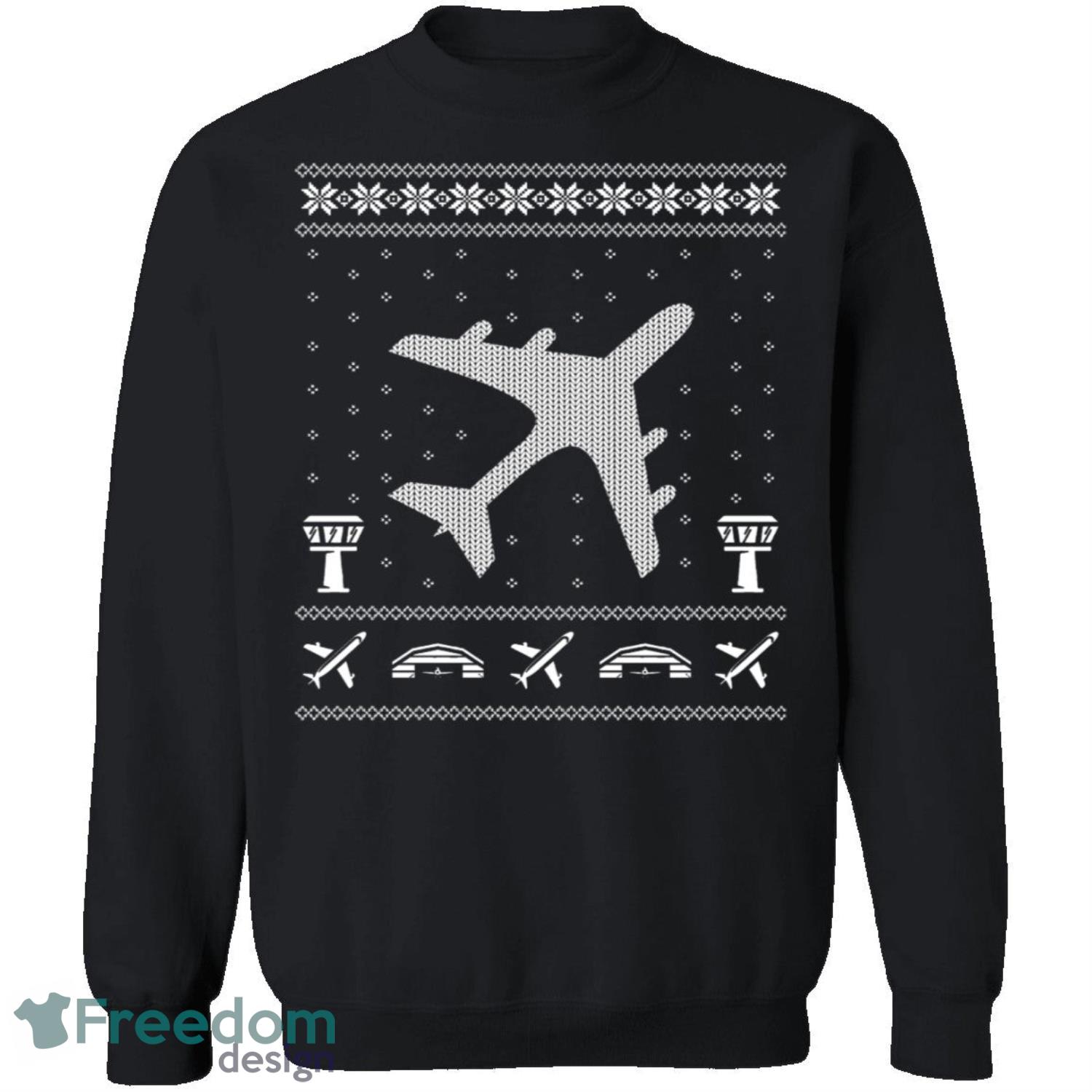 Aviation Knitting Pattern Ugly Christmas Sweatshirt - aviation-knitting-pattern-ugly-christmas-sweatshirt-2