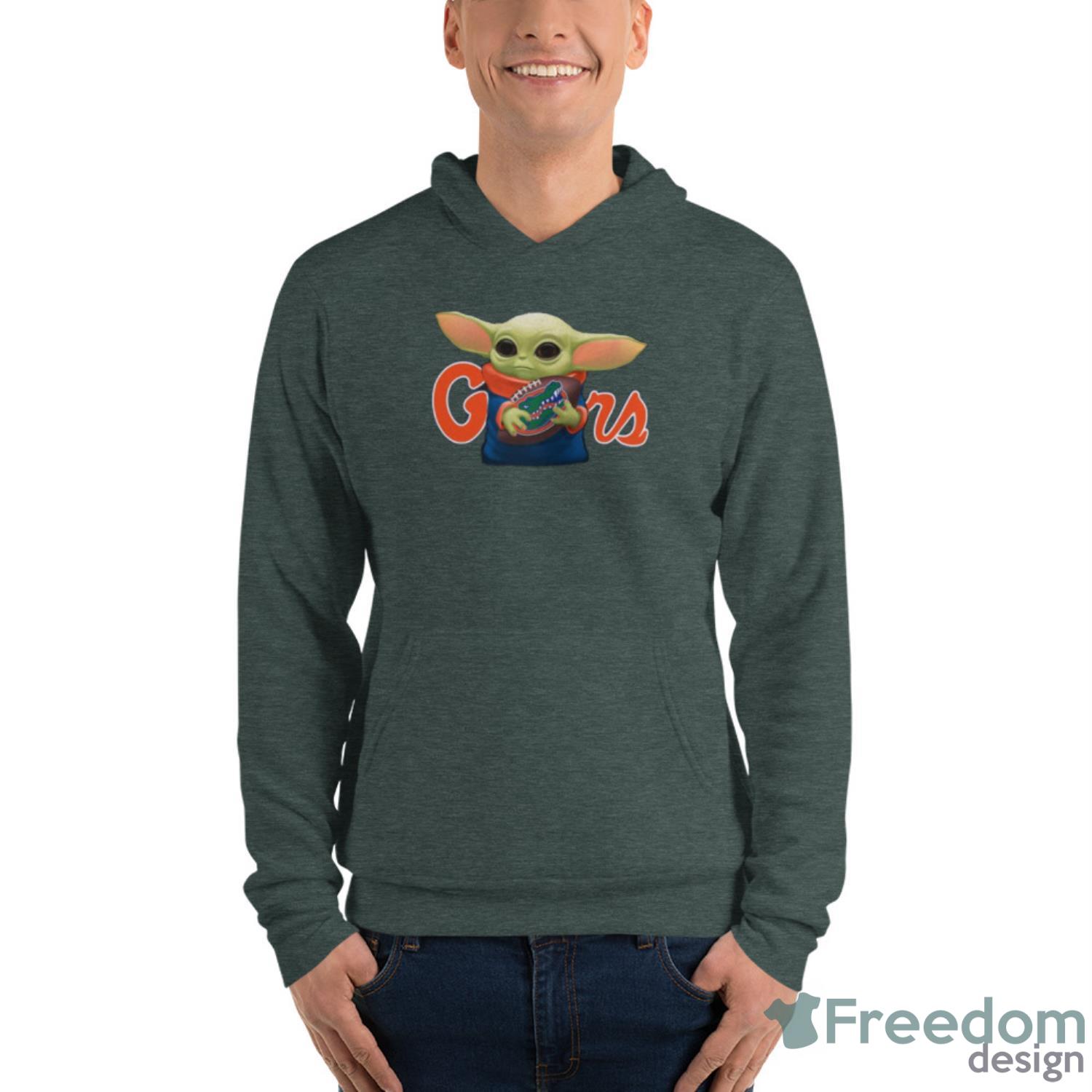 Baby Yoda hug Florida Gators Star Wars Mandalorian Shirt - Unisex Fleece Pullover Hoodie-1 Baby Yoda hug Florida Gators Star Wars Mandalorian Shirt - Unisex Fleece Pullover Hoodie-1