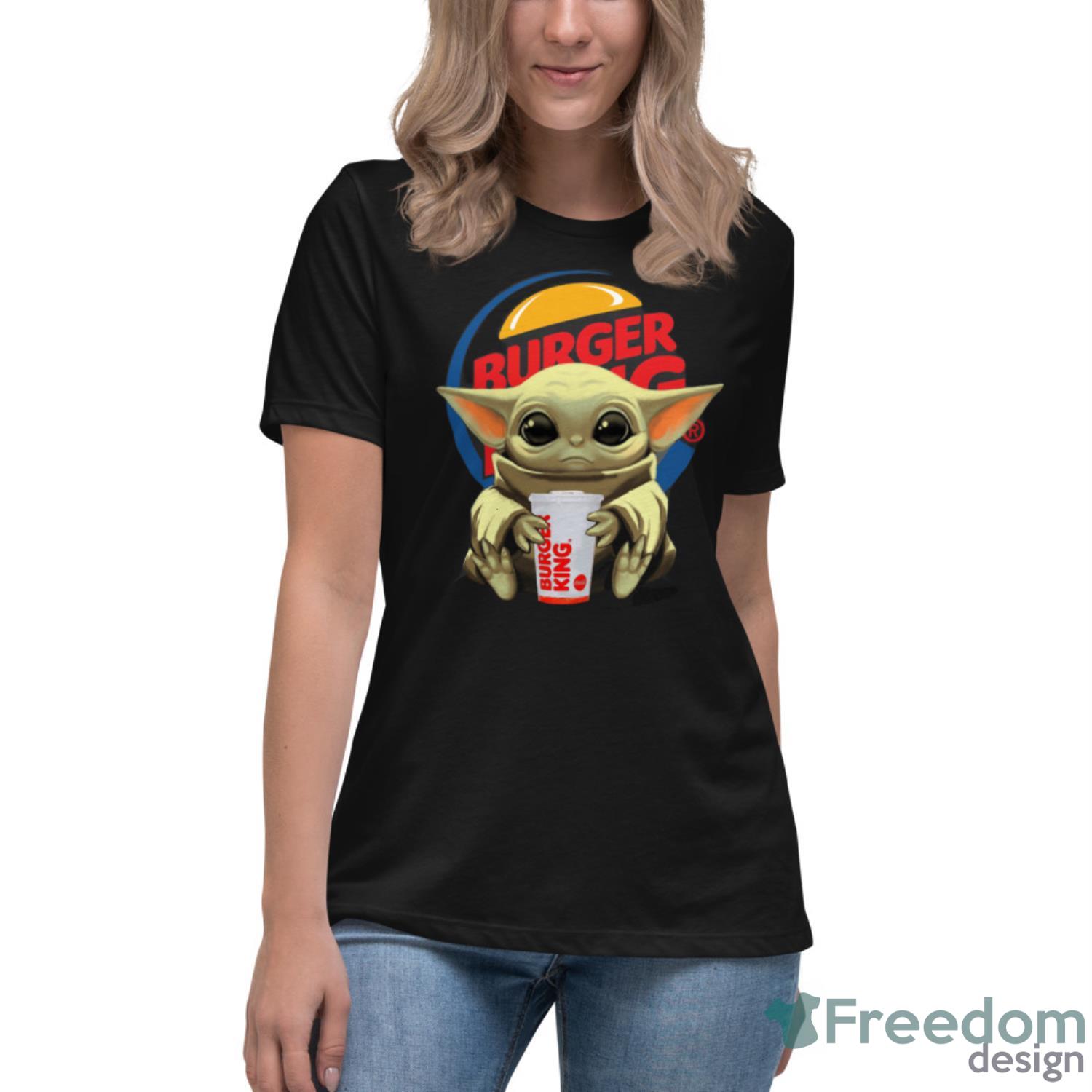 Baby Yoda hug Burger King shirt