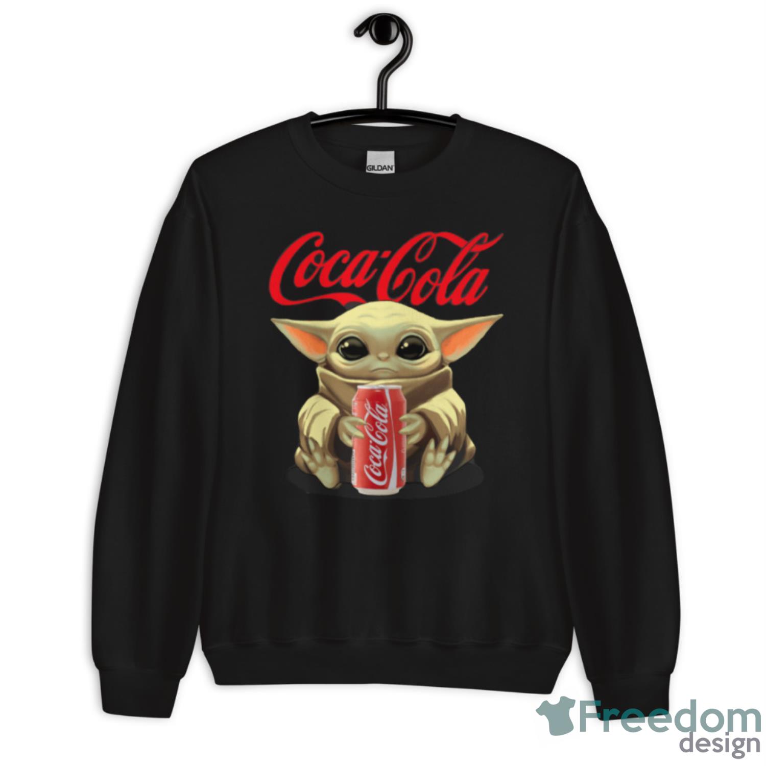 Baby Yoda Hugs Coca Cola Can Star Wars Shirts - Unisex Crewneck Sweatshirt Baby Yoda Hugs Coca Cola Can Star Wars Shirts - Unisex Crewneck Sweatshirt