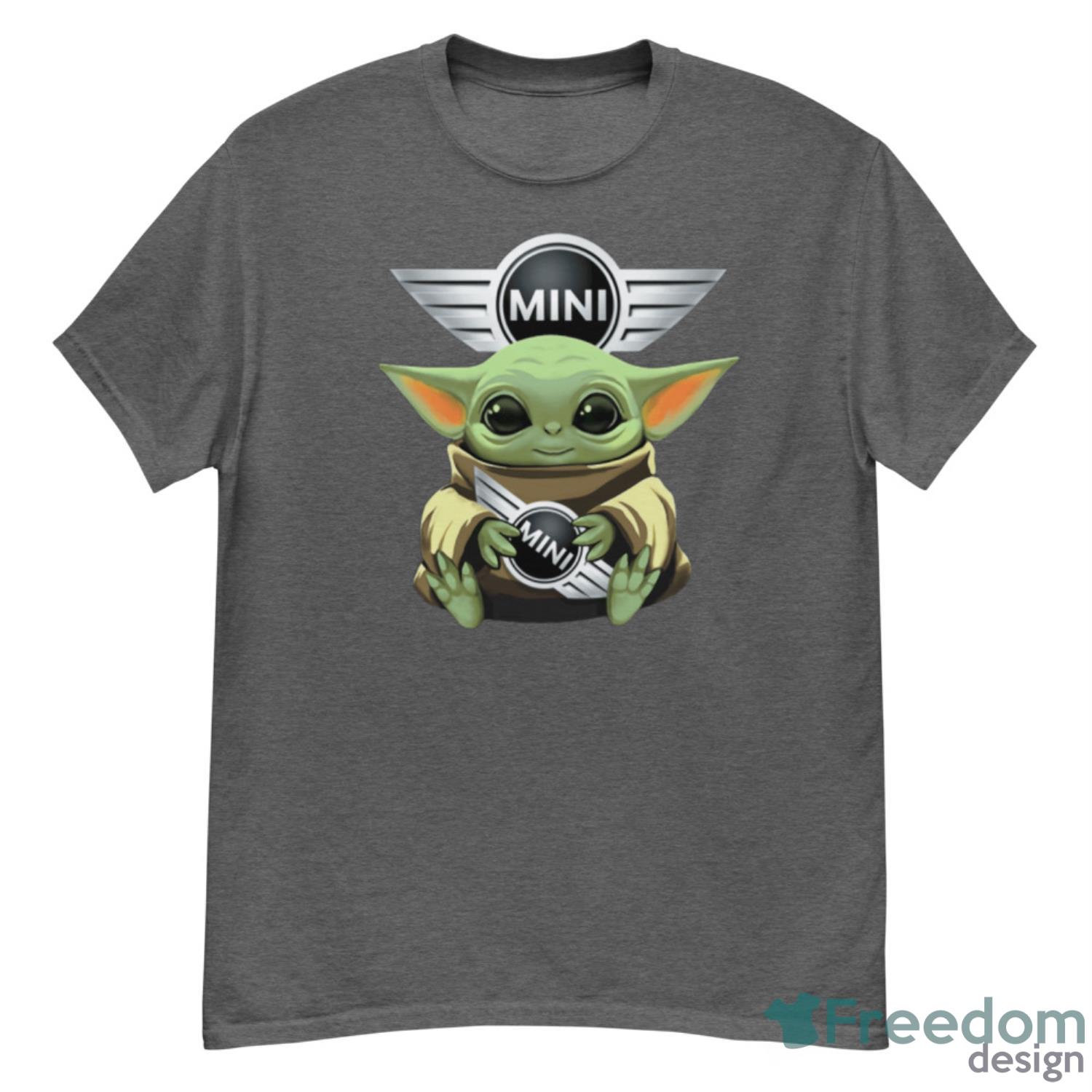 Baby Yoda Hug Mini Logo Shirt, hoodie, sweater and long sleeve