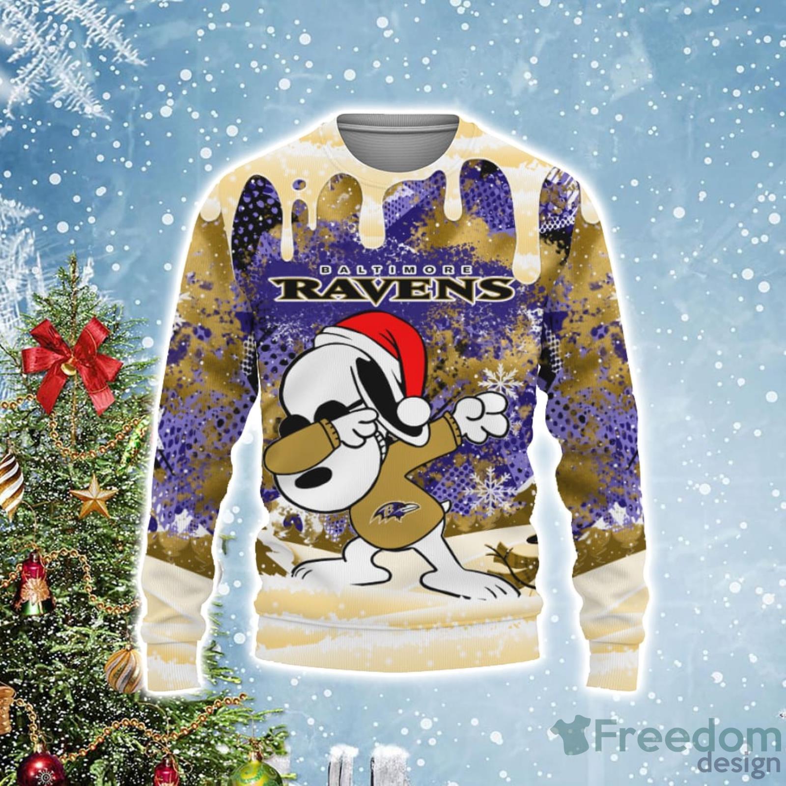 Baltimore Ravens Grinch Ugly Christmas Sweater - Freedomdesign