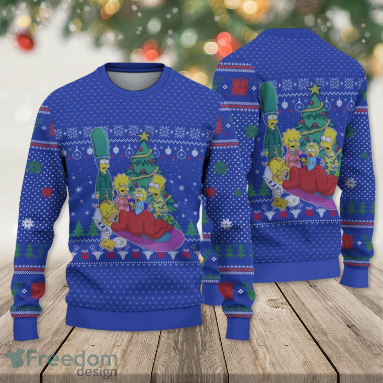 Bart Ugly Sweater Simpson Family Ugly Christmas Sweater Product Photo 1