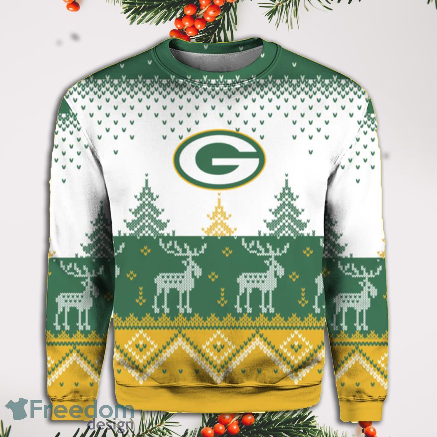 Big Logo 2021 Knit Ugly Pullover Green Bay Packers Full Print Ugly  Christmas Sweater - Freedomdesign