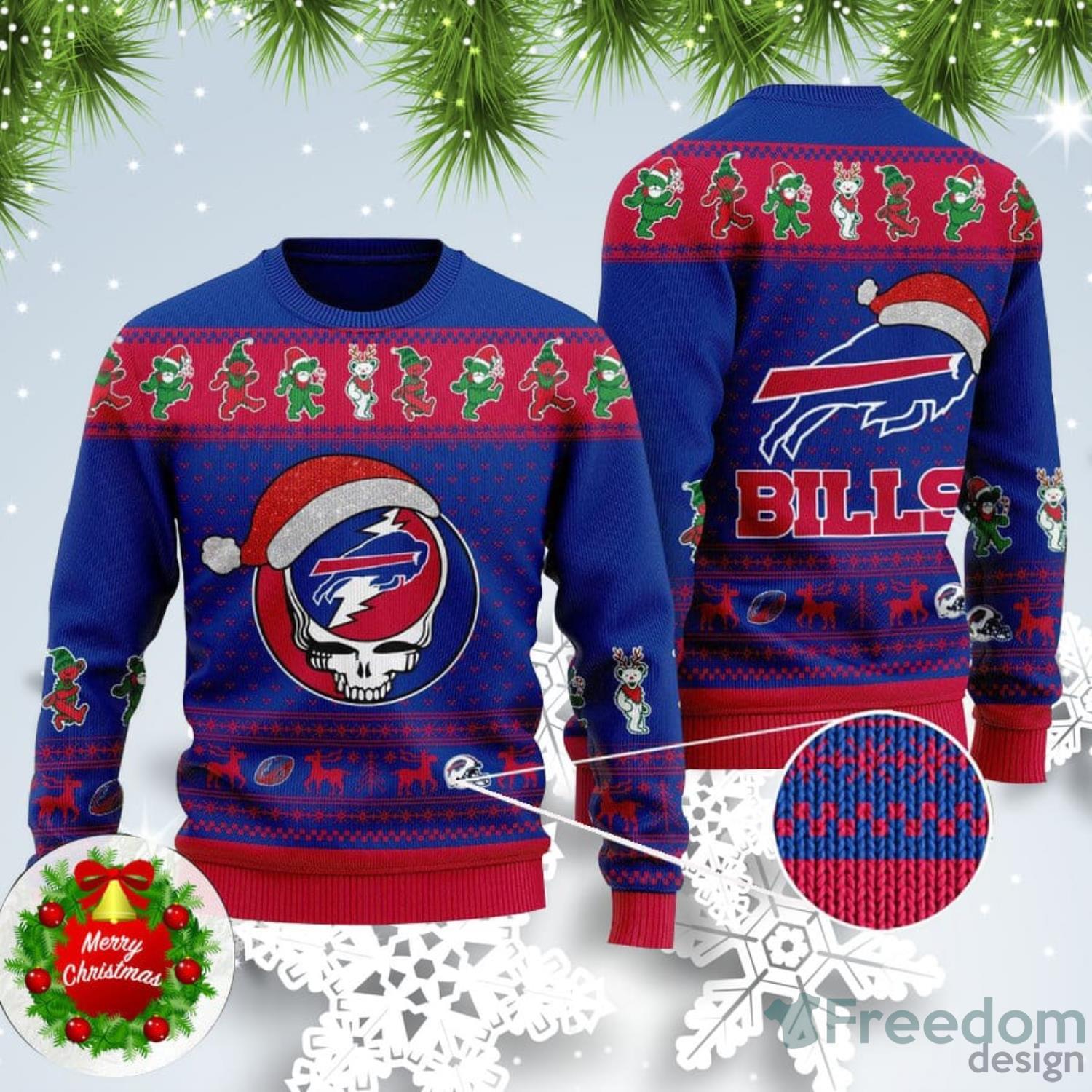 Denver Broncos Christmas Santa Claus Ugly Christmas Sweater - Freedomdesign