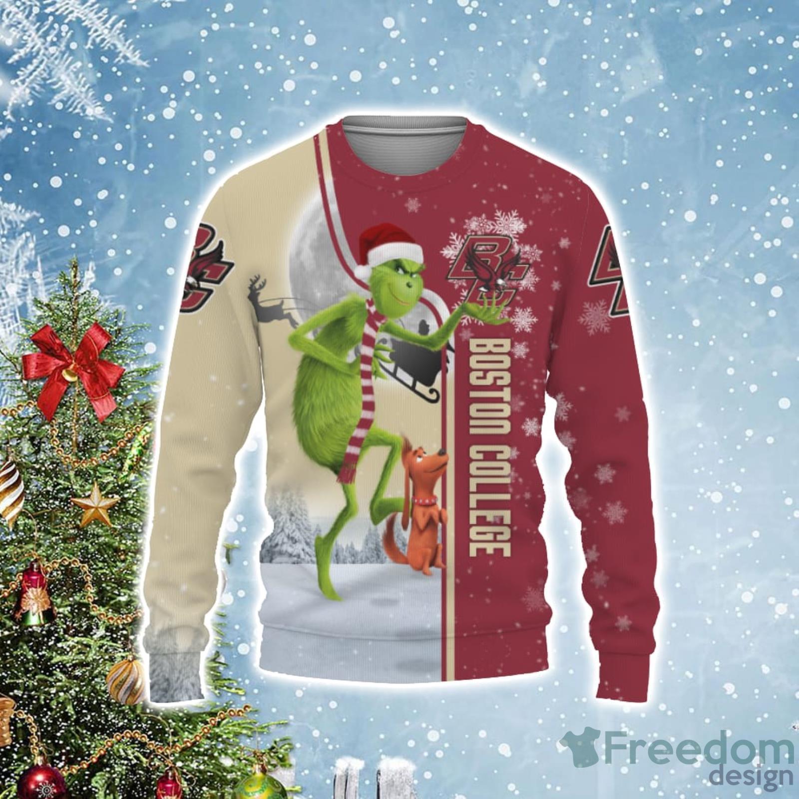 Boston College Eagles New Trends Custom Name And Number Christmas Hawaiian  Shirt - Freedomdesign