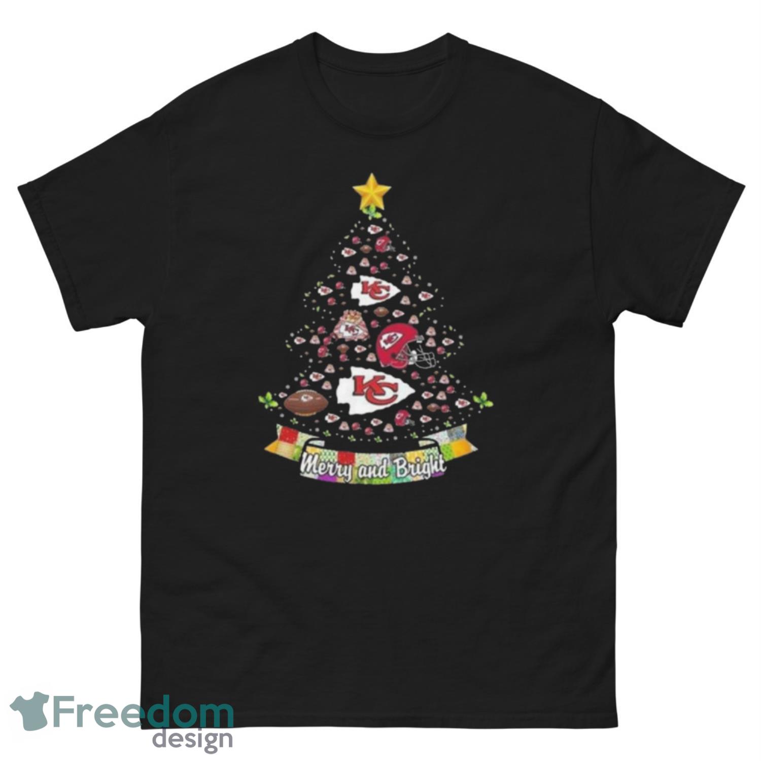 Bright Kansas City Chiefs NFL Merry Christmas Tree 2022 Shirt