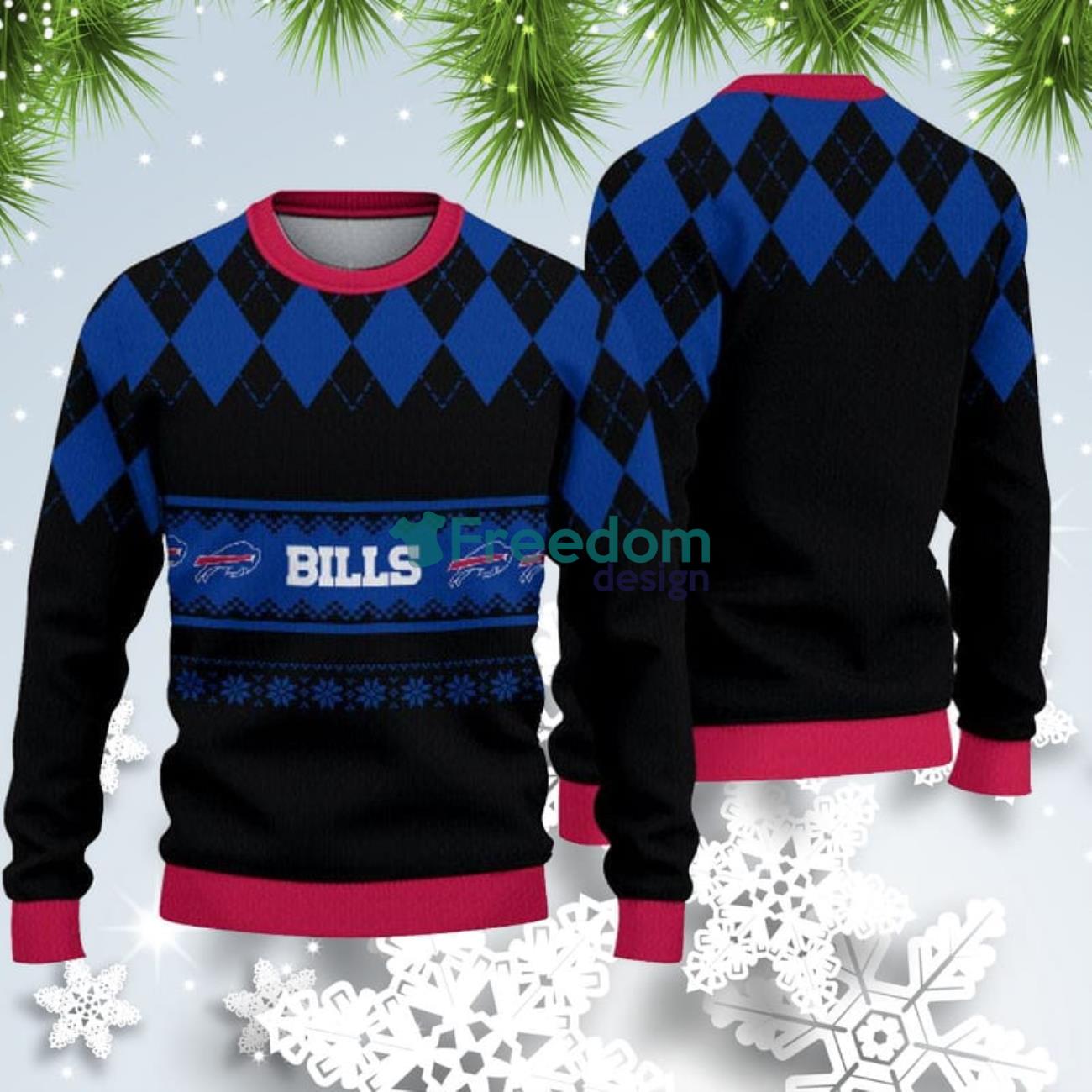 Buffalo Bills Tree Ball Christmas Ugly Sweater - Growkoc