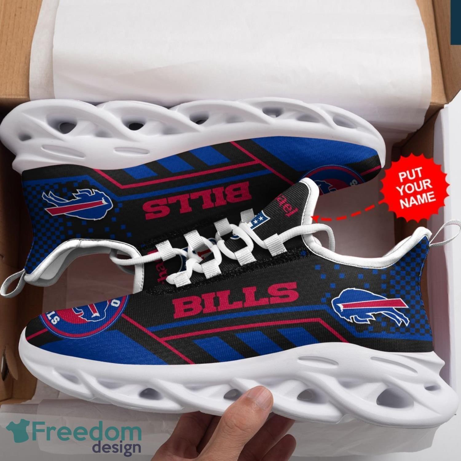 Buffalo Bills Custom Name NFL Neon Light Max Soul Shoes Gift For Fans  Running Sneaker - Banantees