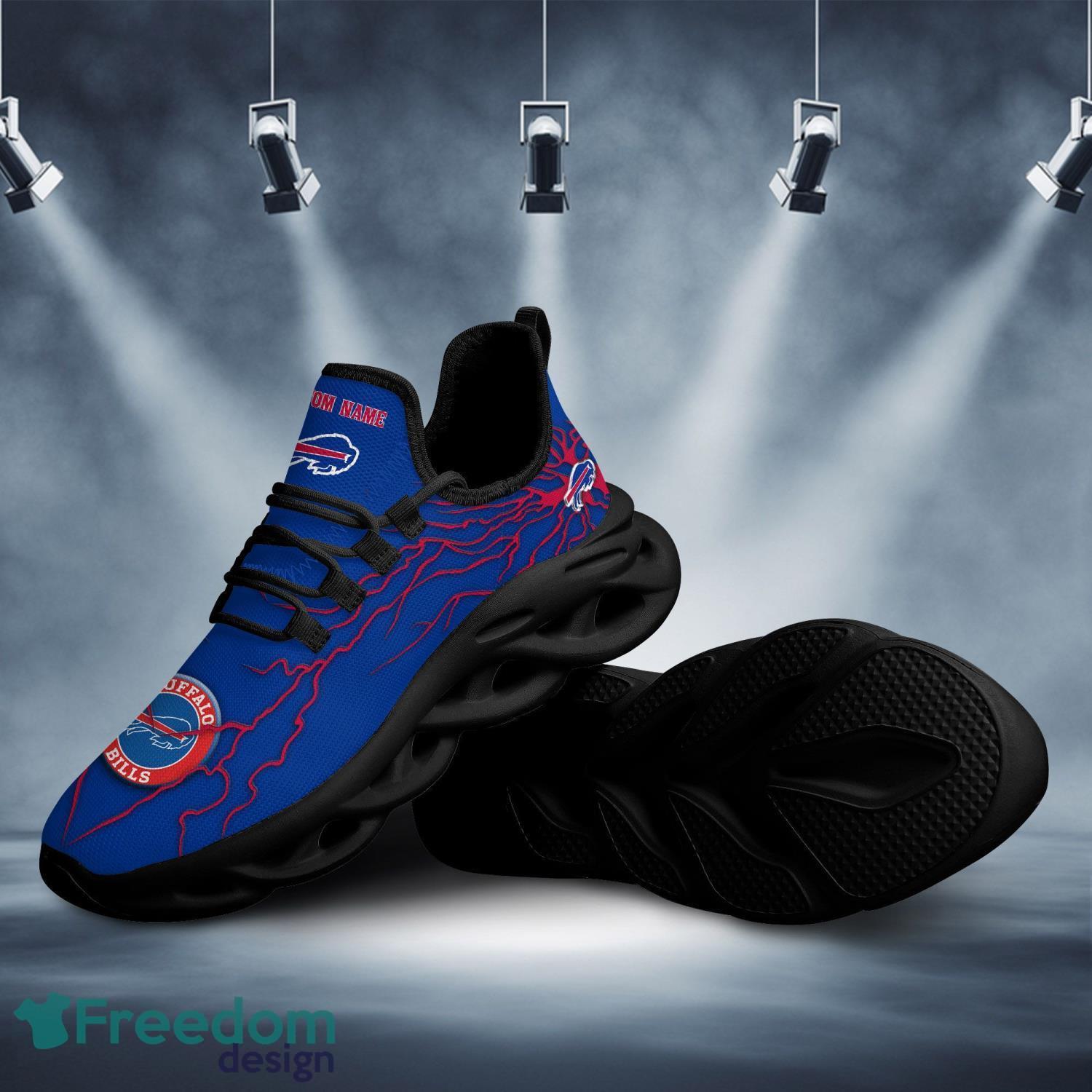 Buffalo Bills Custom Name Luxury NFL Max Soul Shoes Design 8 Chunky Sneakers  For Men And Women - Banantees