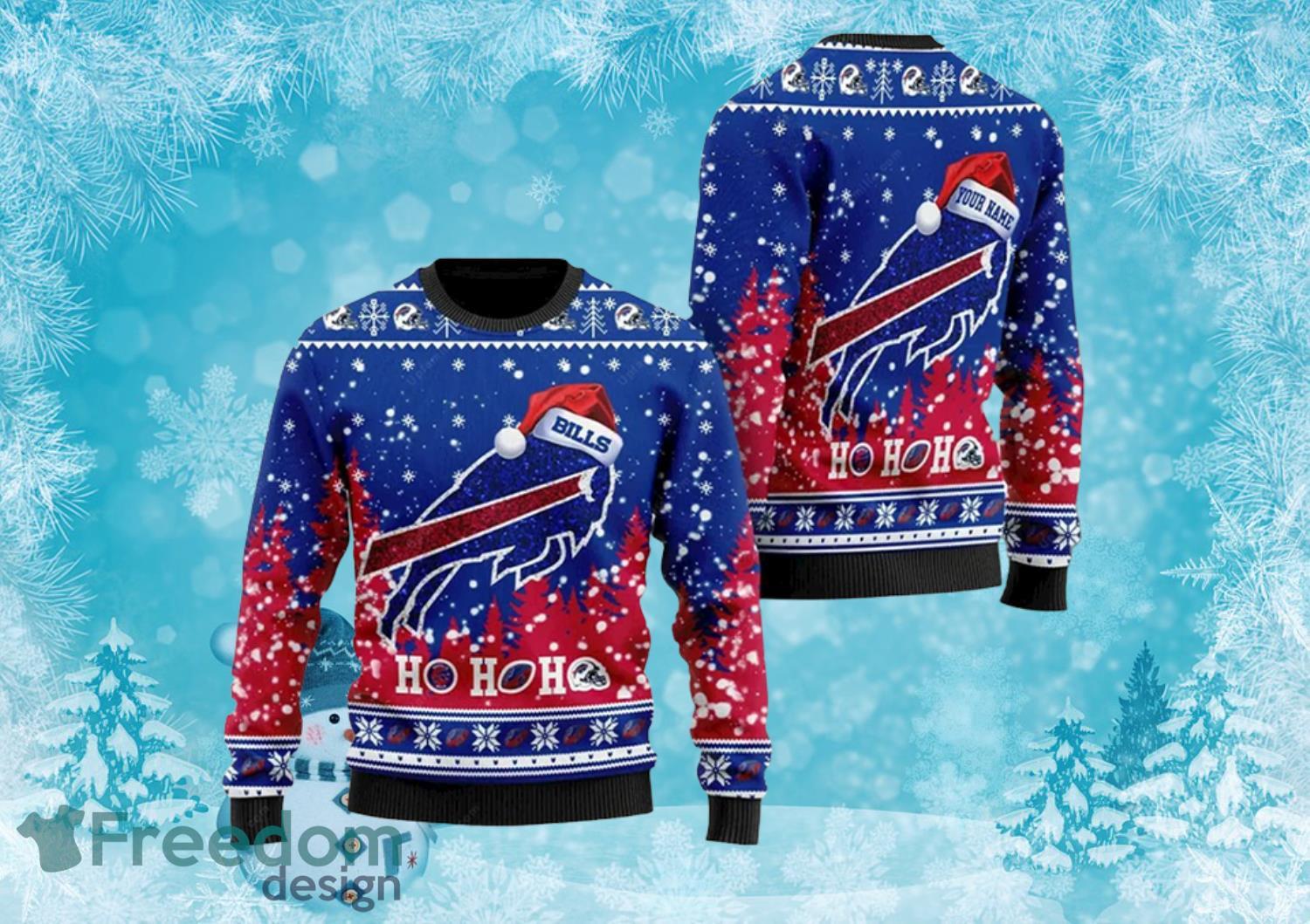 Buffalo Bills Ho Ho Ho 3D Ugliest Christmas Sweater Full Over Print Product Photo 1