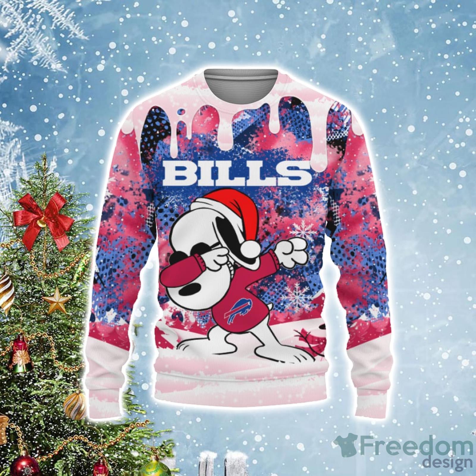 Buffalo Bills Snoopy Dabbing Christmas Gift All Over Print Ugly