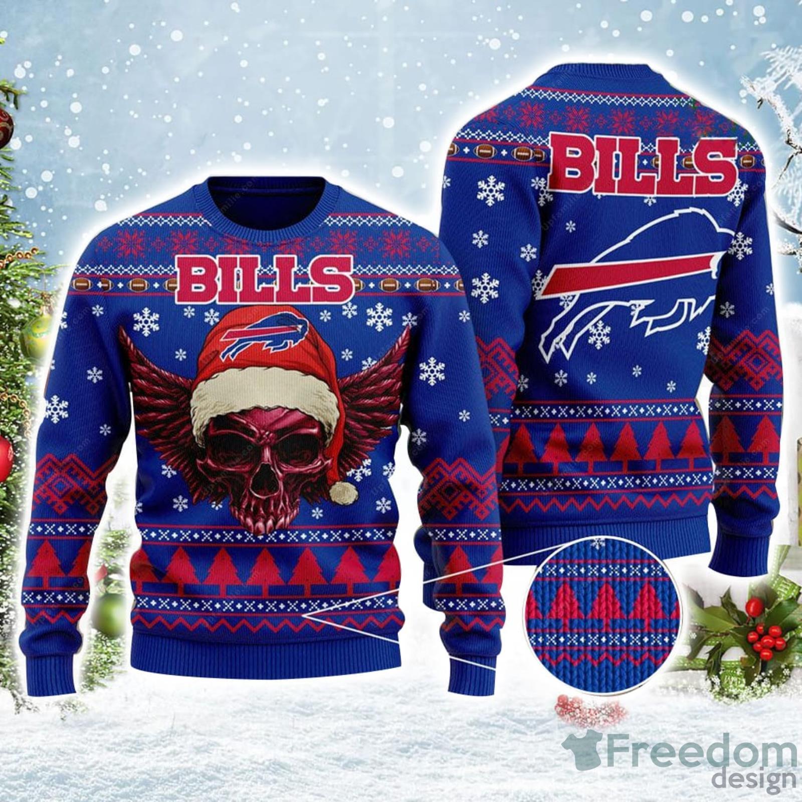 Buffalo Bills Ugly Sweater, Ho Ho Ho 3D Ugliest Christmas Sweater