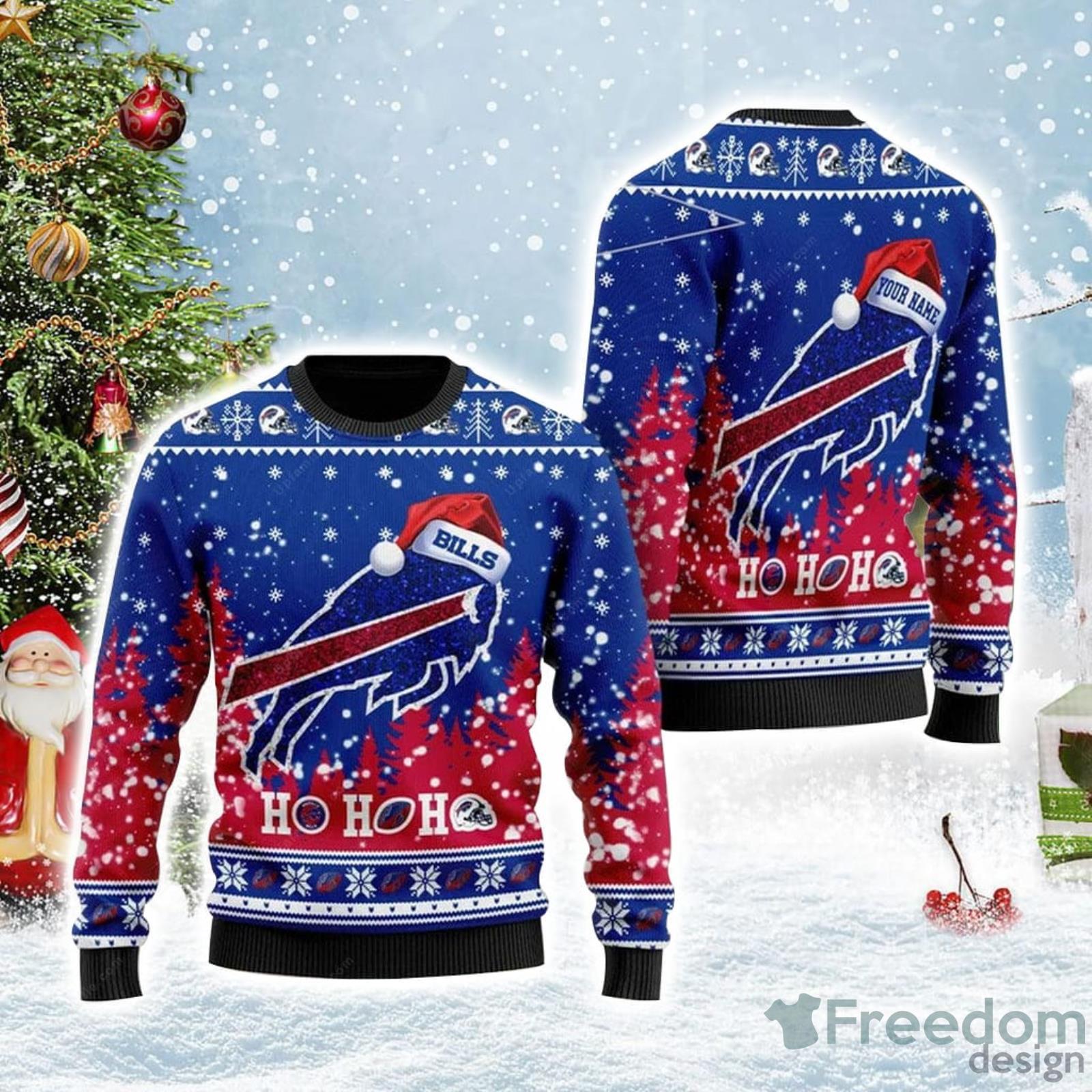 Buffalo Bills Ugly Sweater Ho Ho Ho Ugly Christmas Sweater